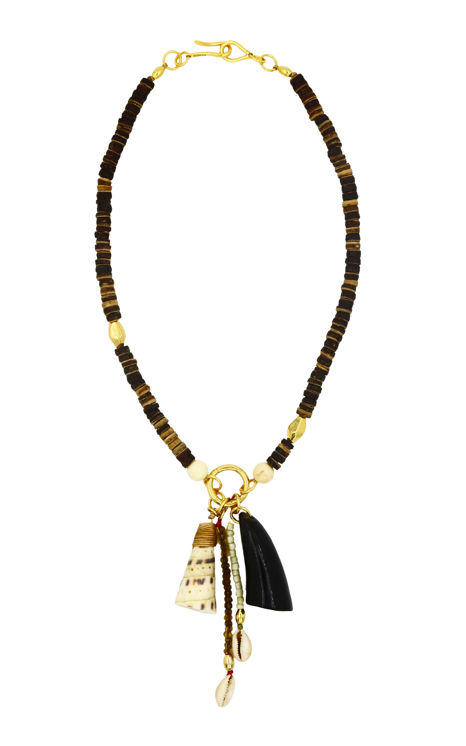Terra Seashell and Wooden Beads Necklace