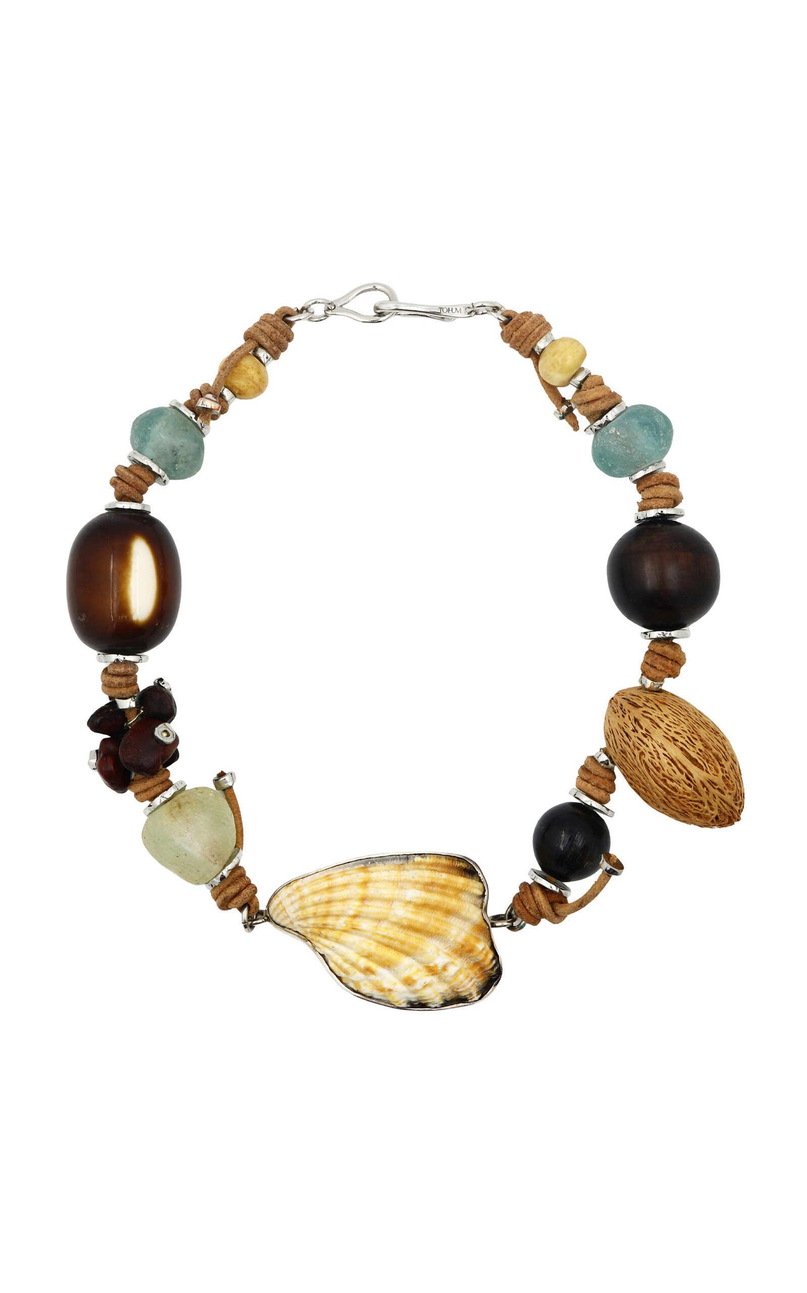 Terra Seashell and Vintage Beads Necklace