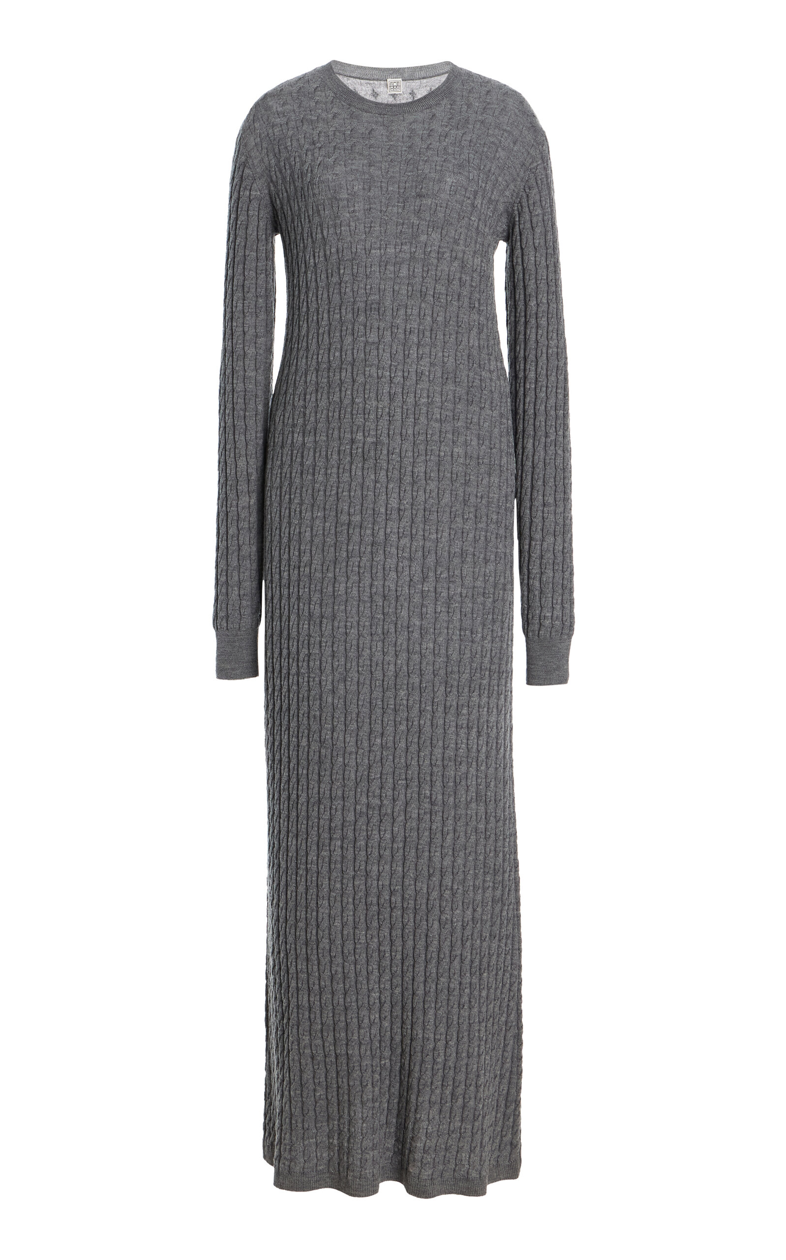 Toteme Cable Knit Wool Maxi Dress