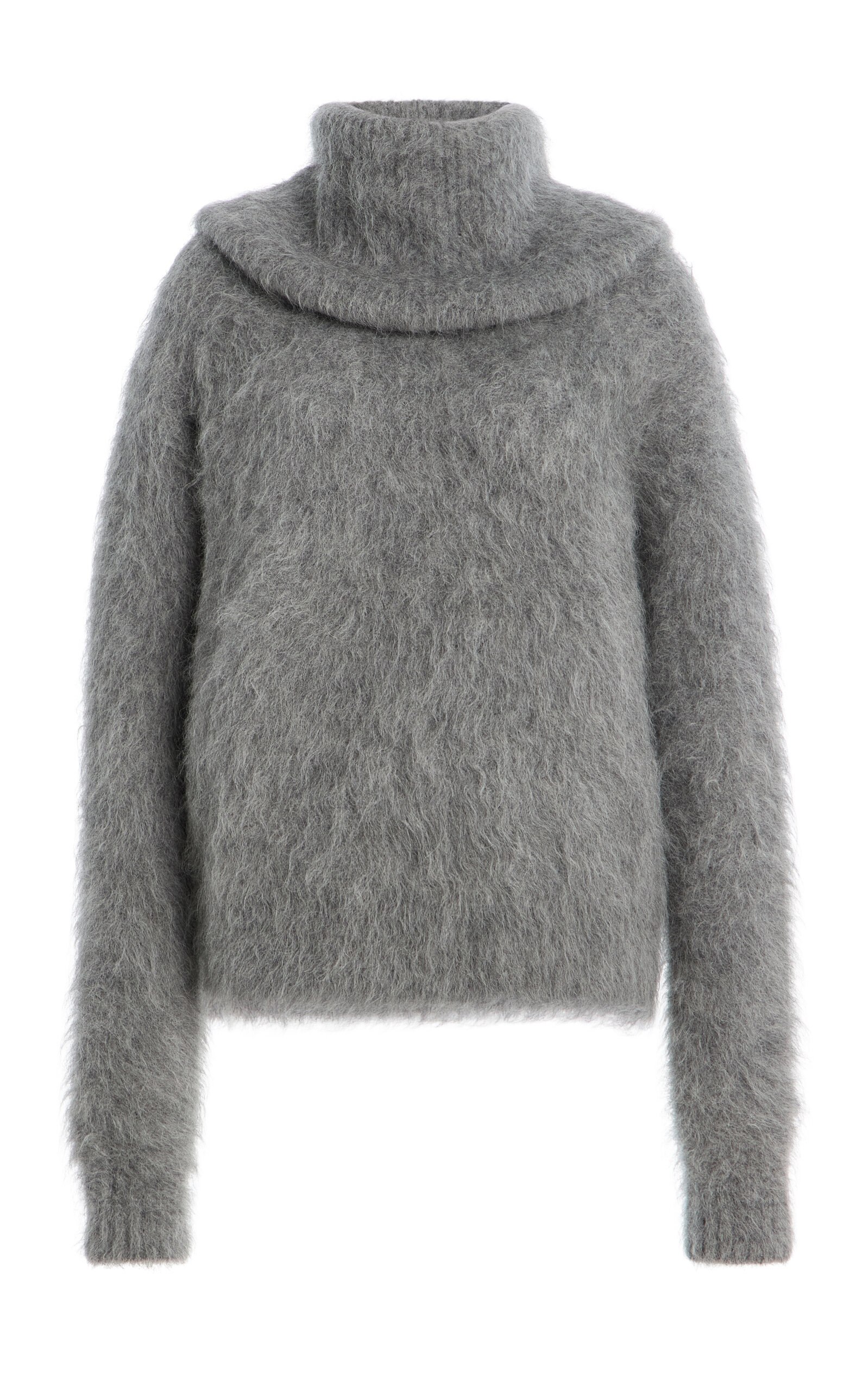 Totême Alpaca-blend Turtleneck Sweater In Gray