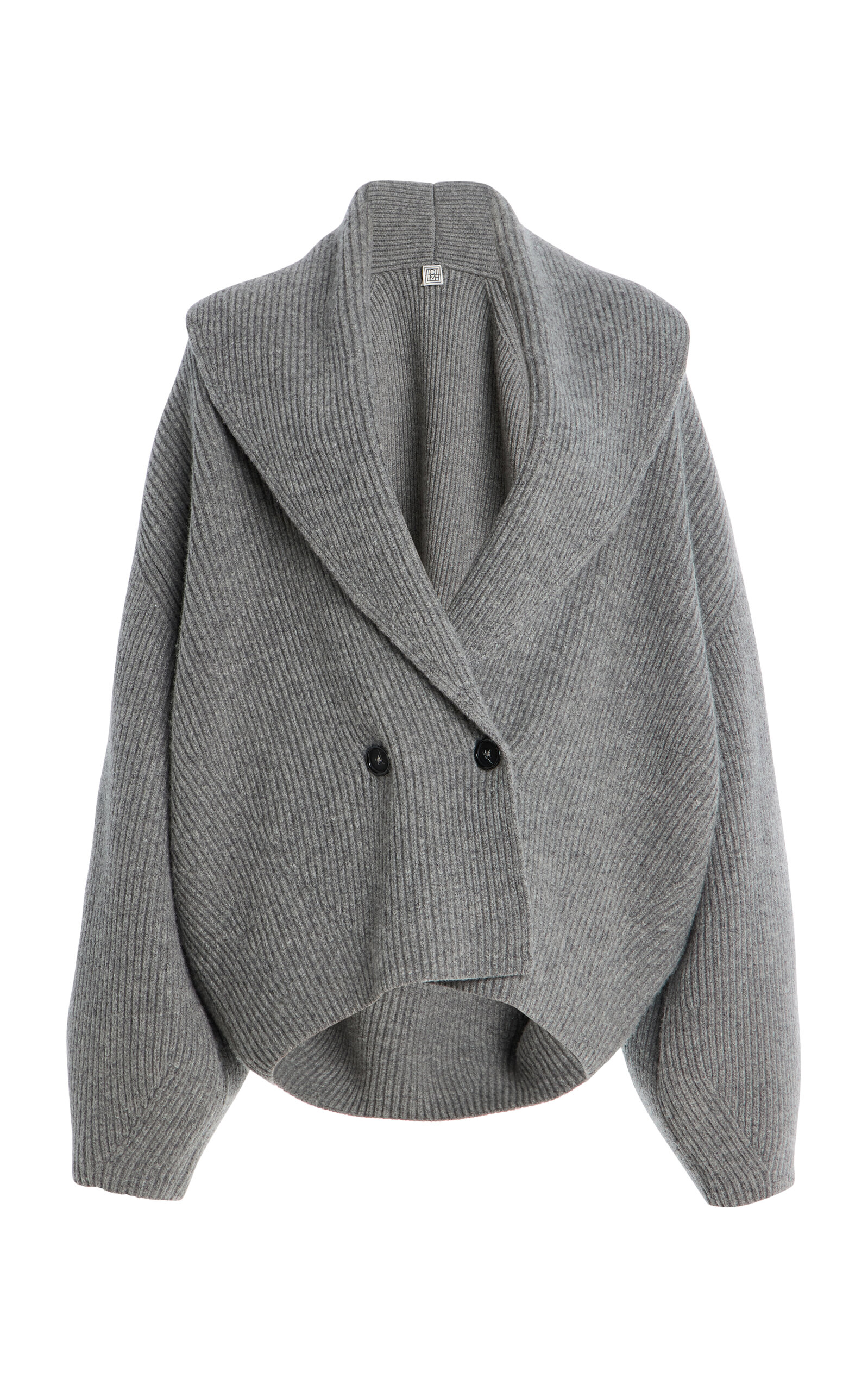 Toteme Shawl-Lapel Wool Cardigan