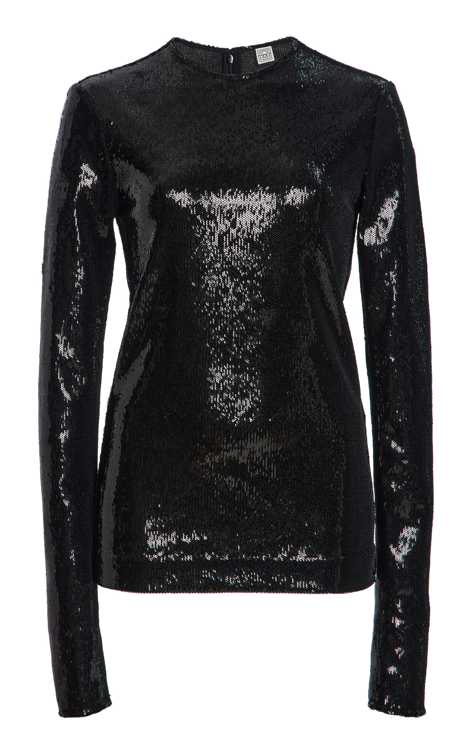 Totême Sequined Top In Black