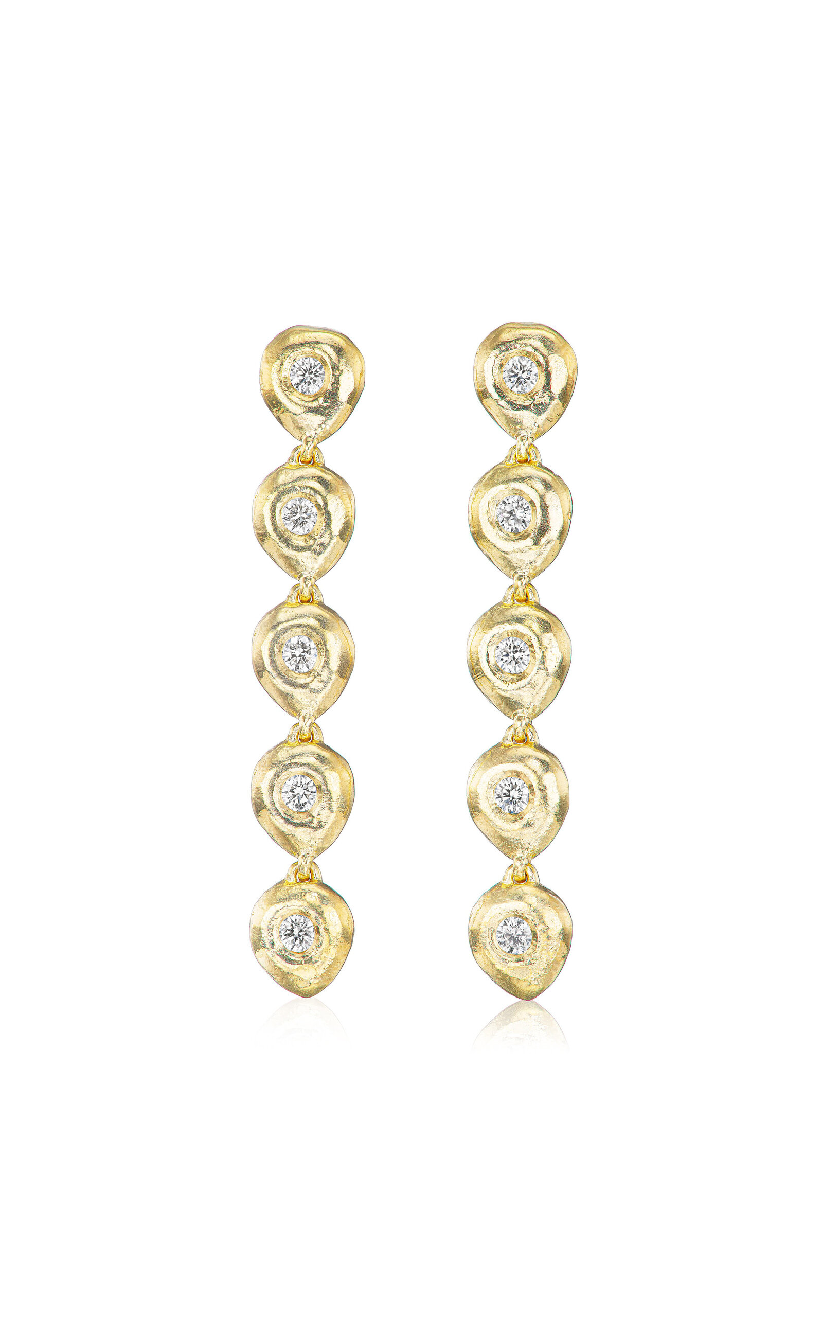 Reverie III 14K Yellow Gold Diamond Earrings