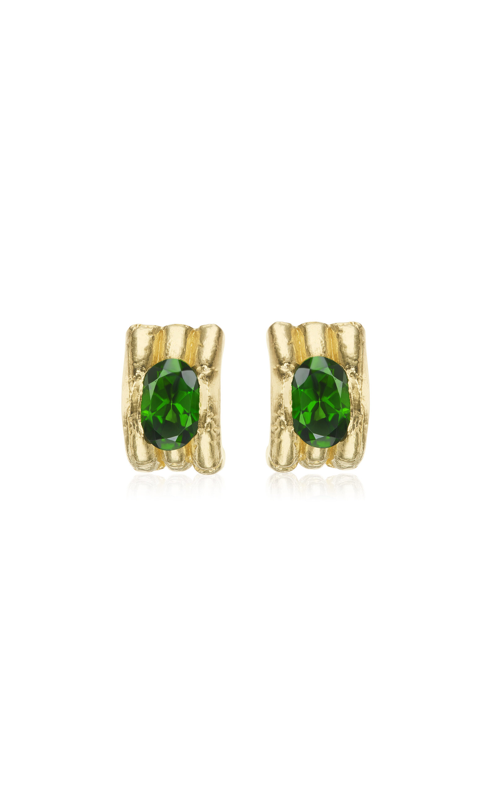 Reverie V 14K Yellow Gold Chrome Earrings