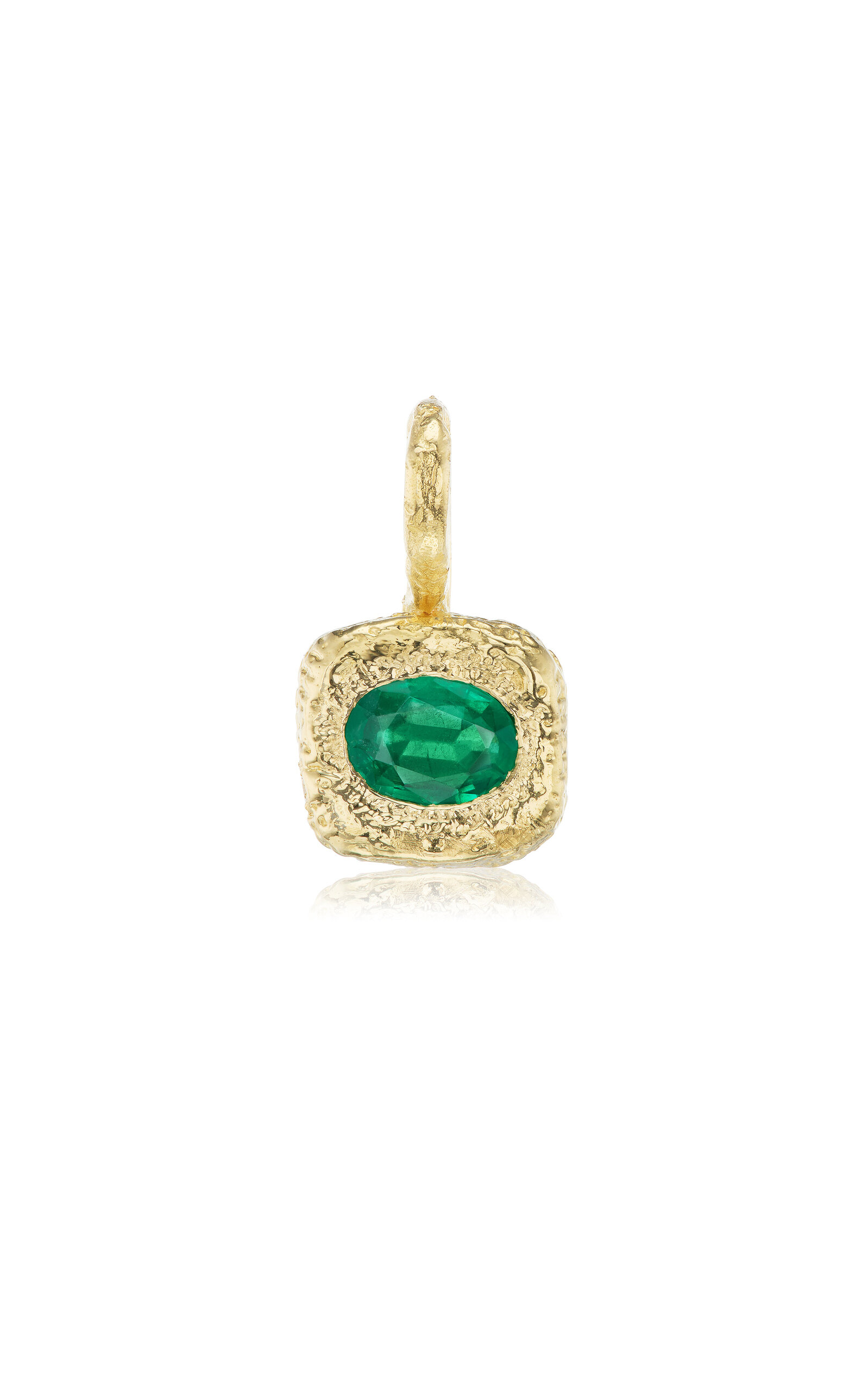 Reverie 14K Yellow Gold Diamond; Emerald Pendant