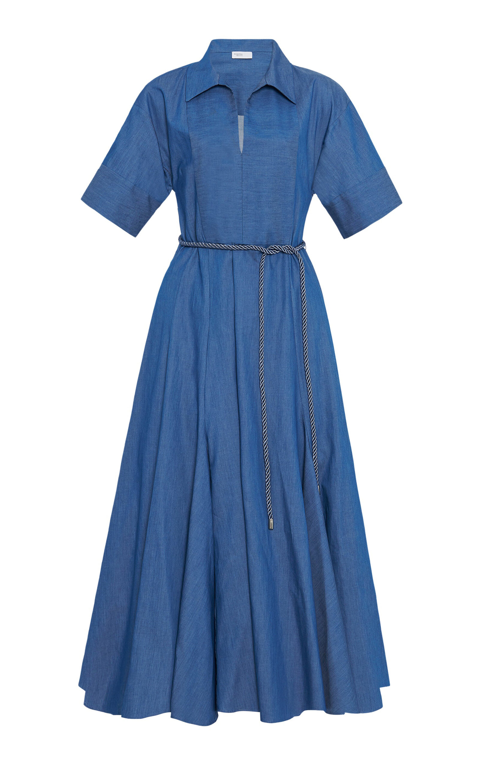 Chambray Caftan Shirt Dress