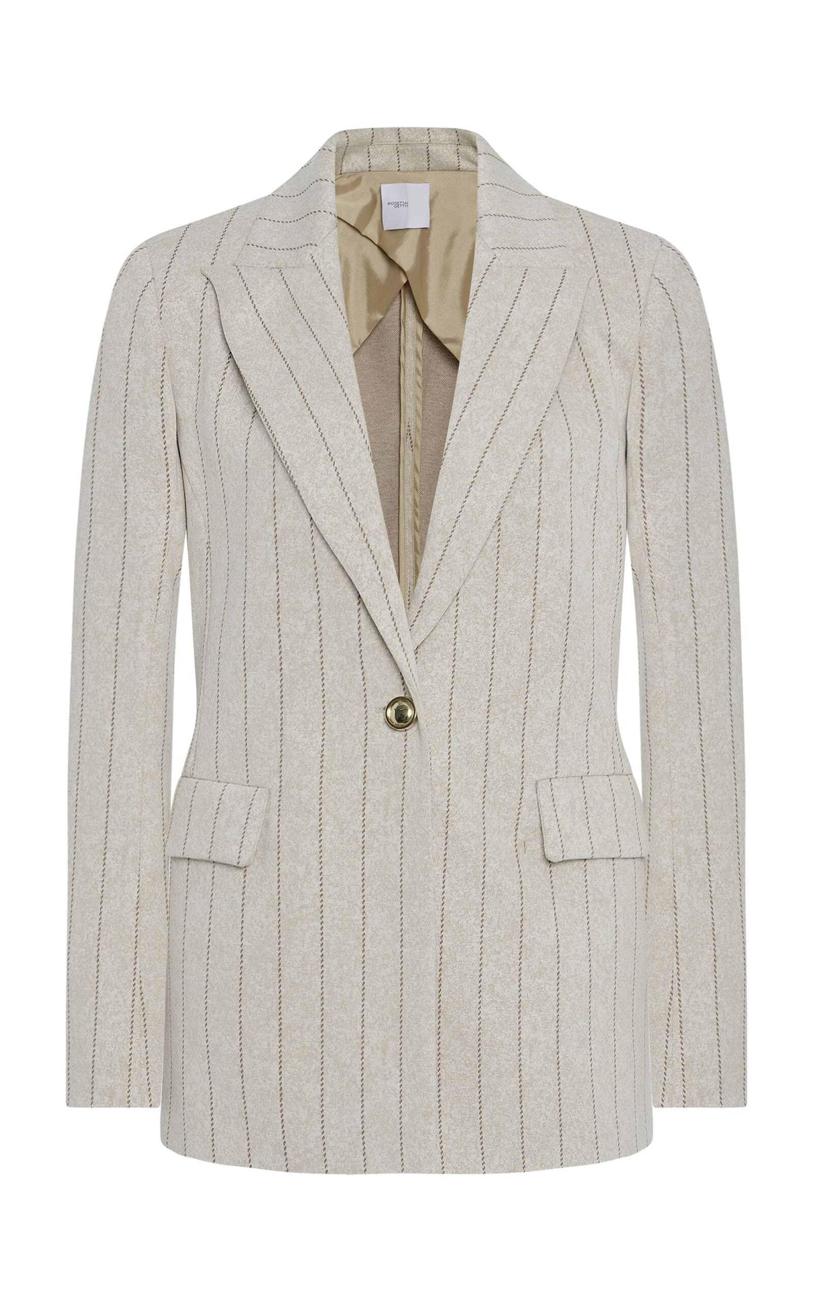 Pinstriped Jacquard Blazer