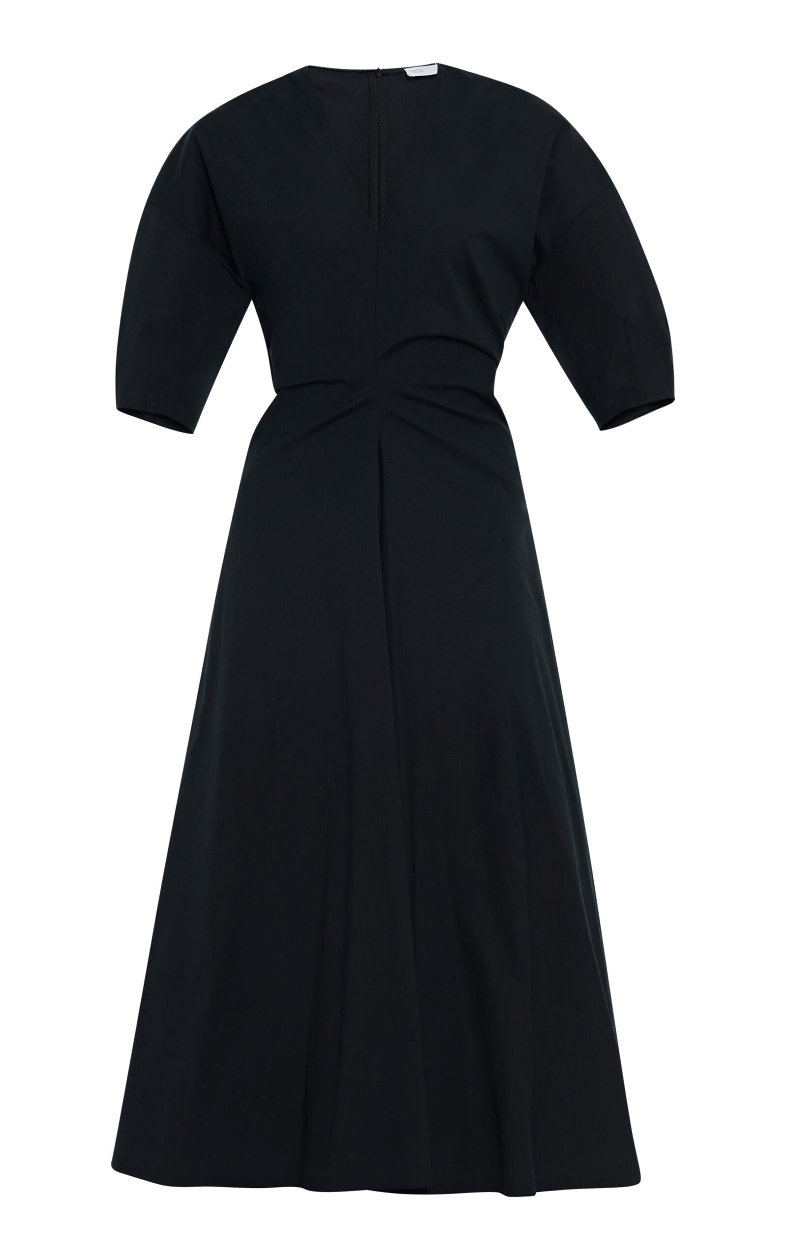 Rosetta Getty Stretch-cotton Poplin Dress In Black