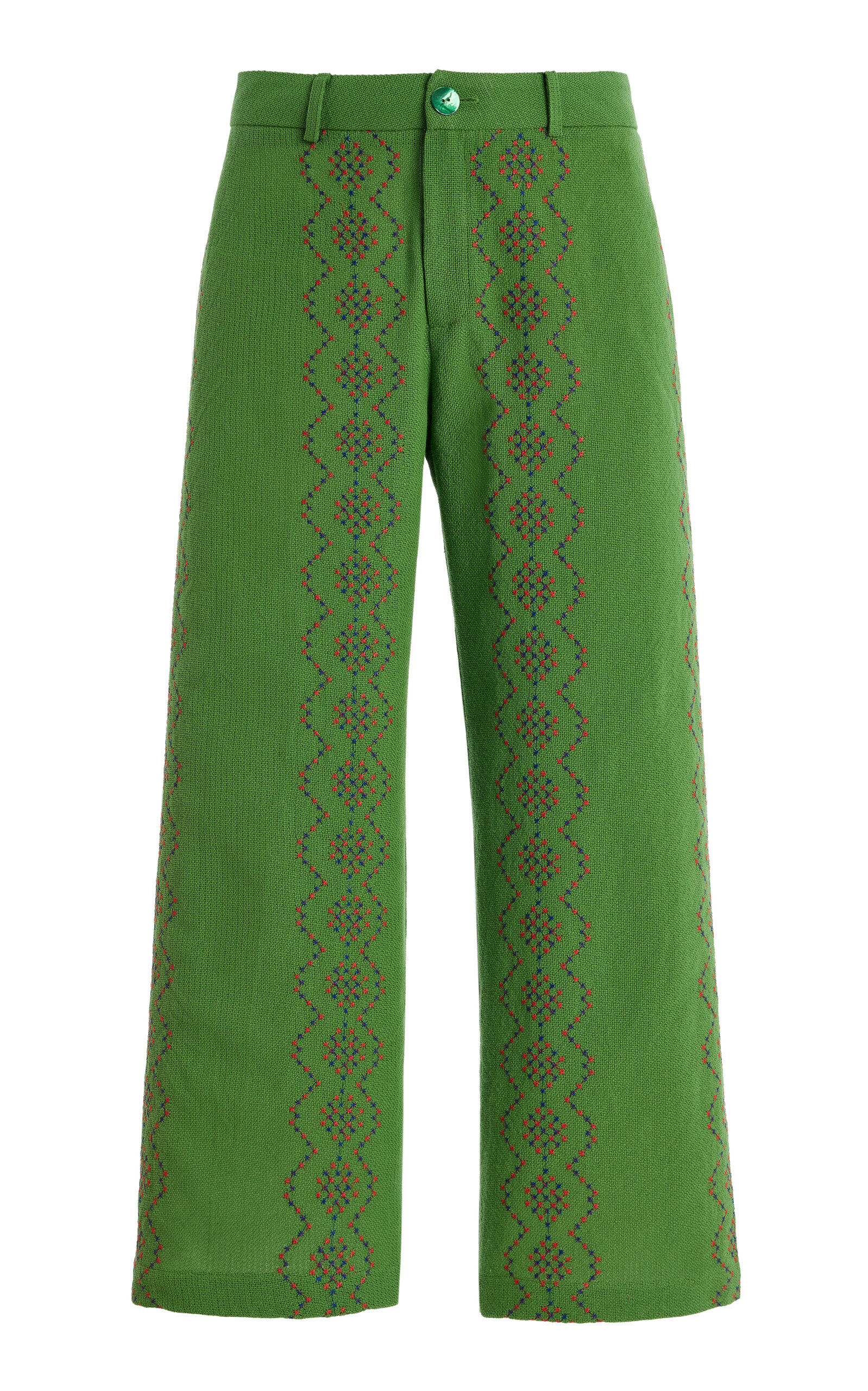 LA VESTE Punto de Cruz Cotton Pants