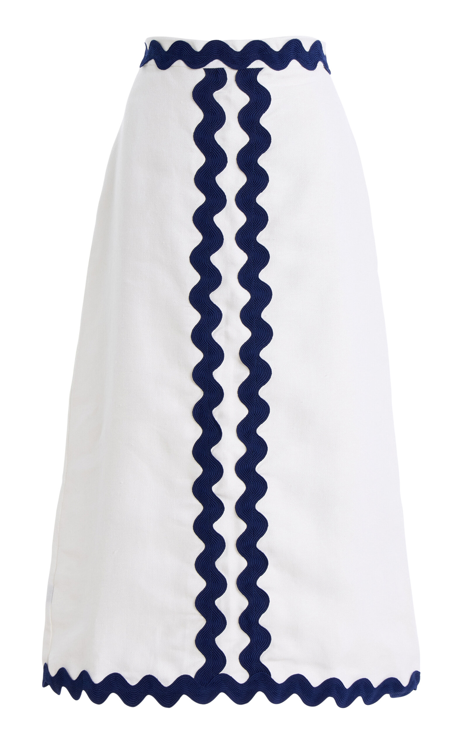 LA VESTE Nilo Linen Skirt - White