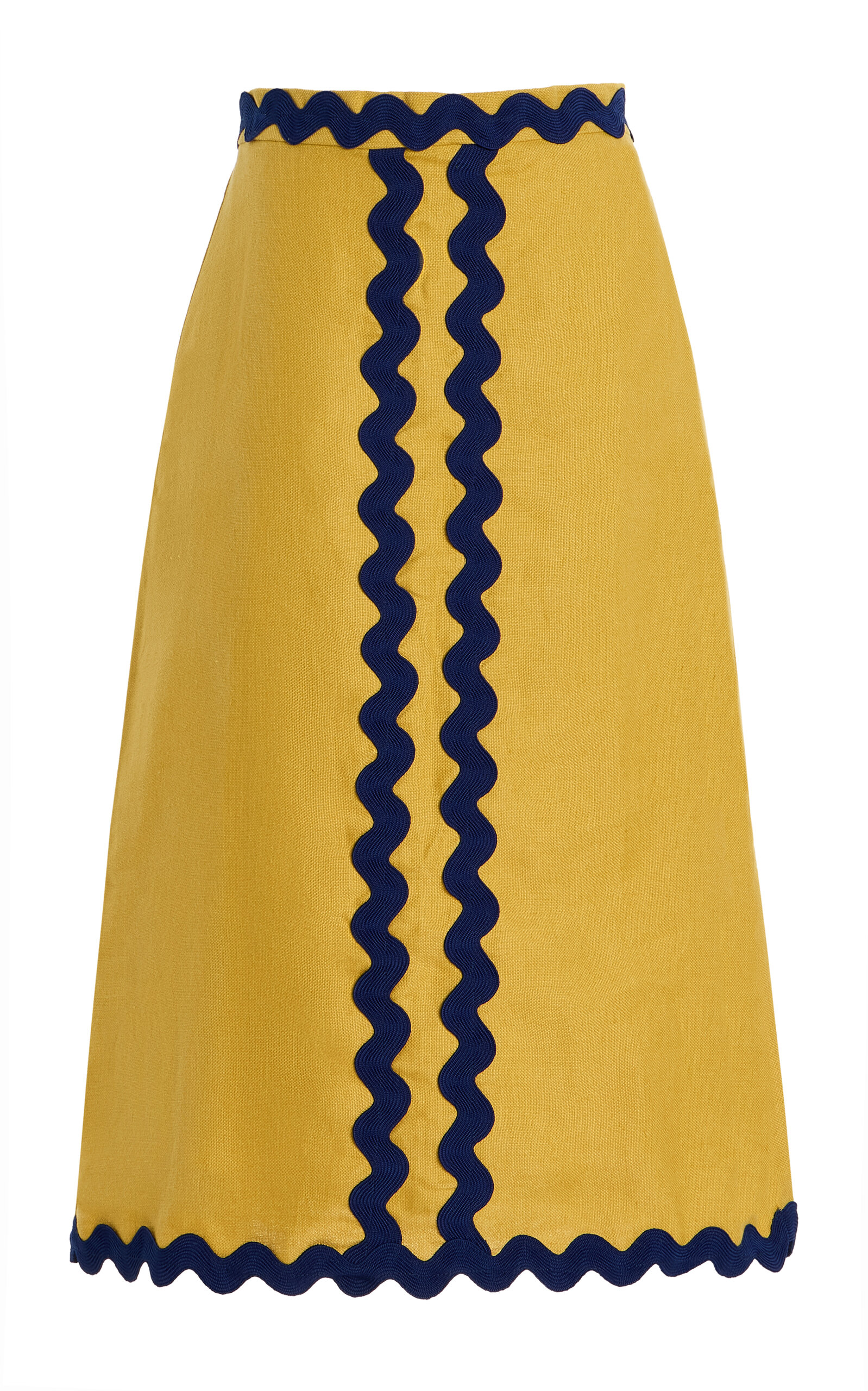 LA VESTE Nilo Linen Midi Skirt - Women's Clothing