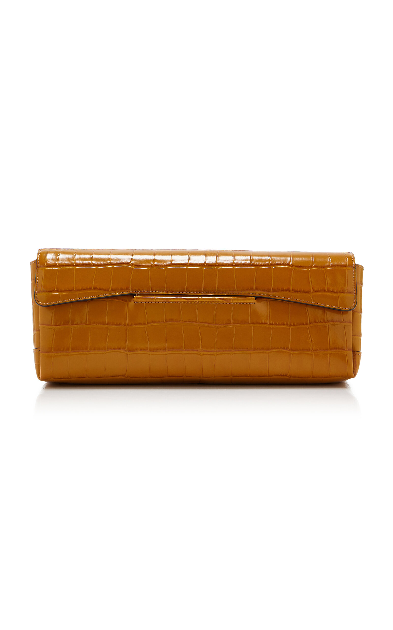 Toteme The Soft Croc-Embossed Leather T-Clutch