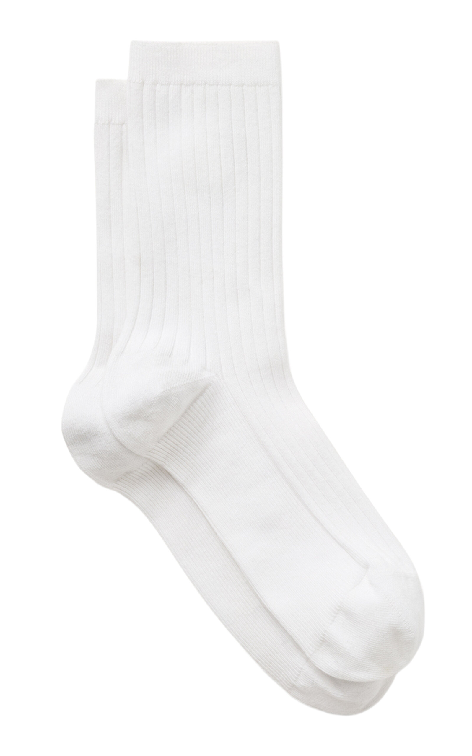 Totême Monogram Cotton-blend Socks In White