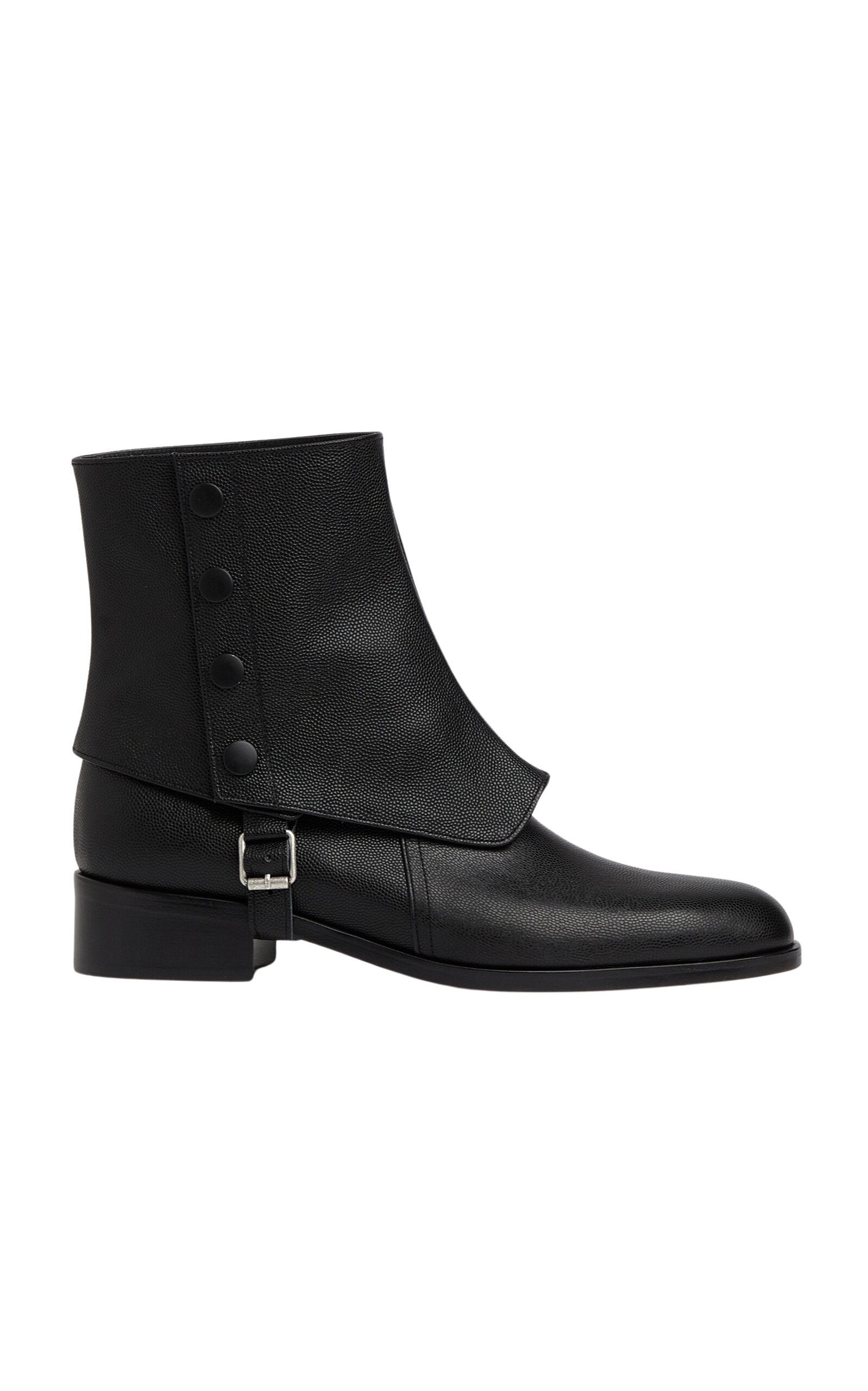 PIÉTON ÉPISODE VIGO BELT-DETAIL LEATHER ANKLE BOOTS