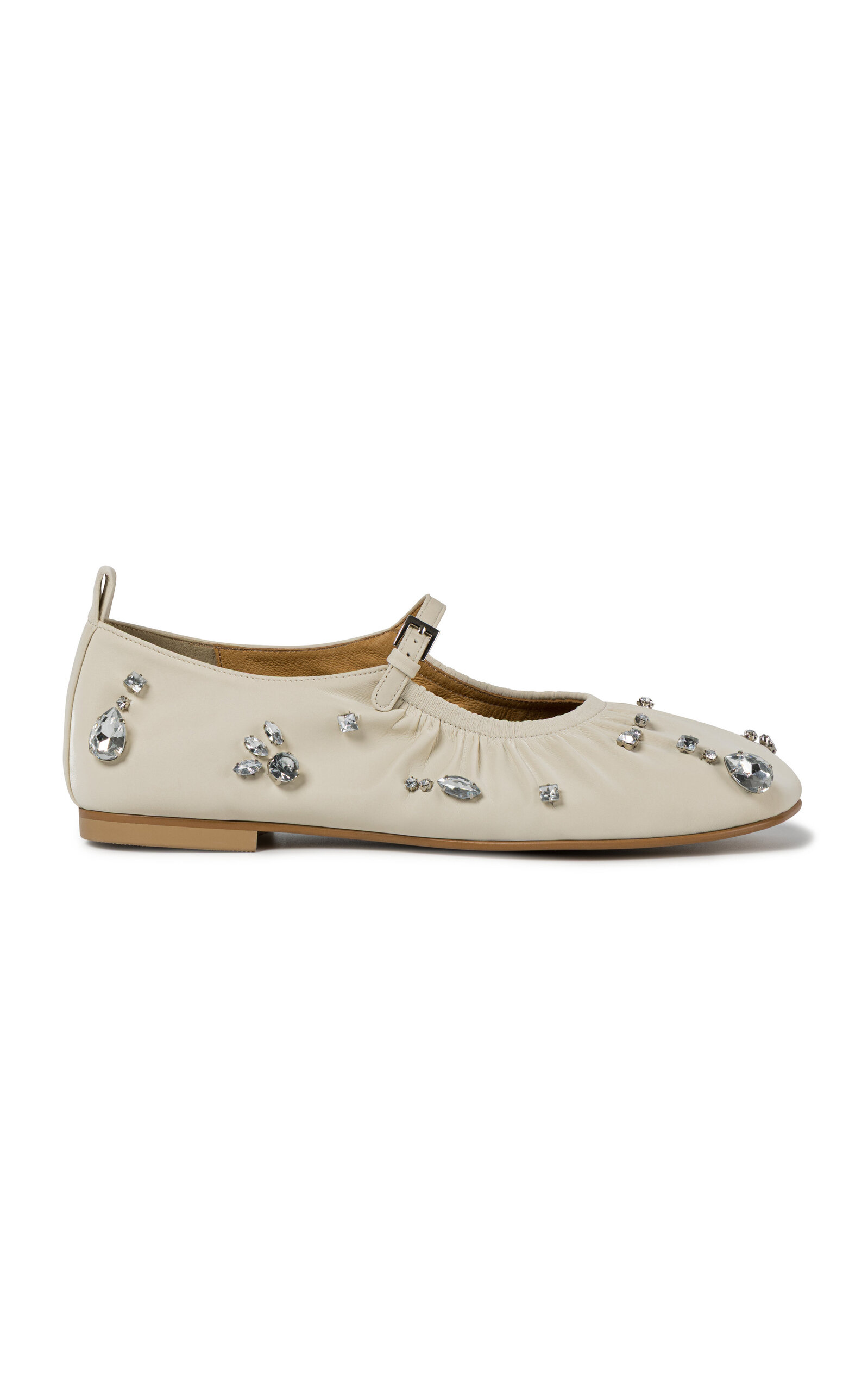 Reike Nen Sparkling Stone Leather Mary Jane Flats