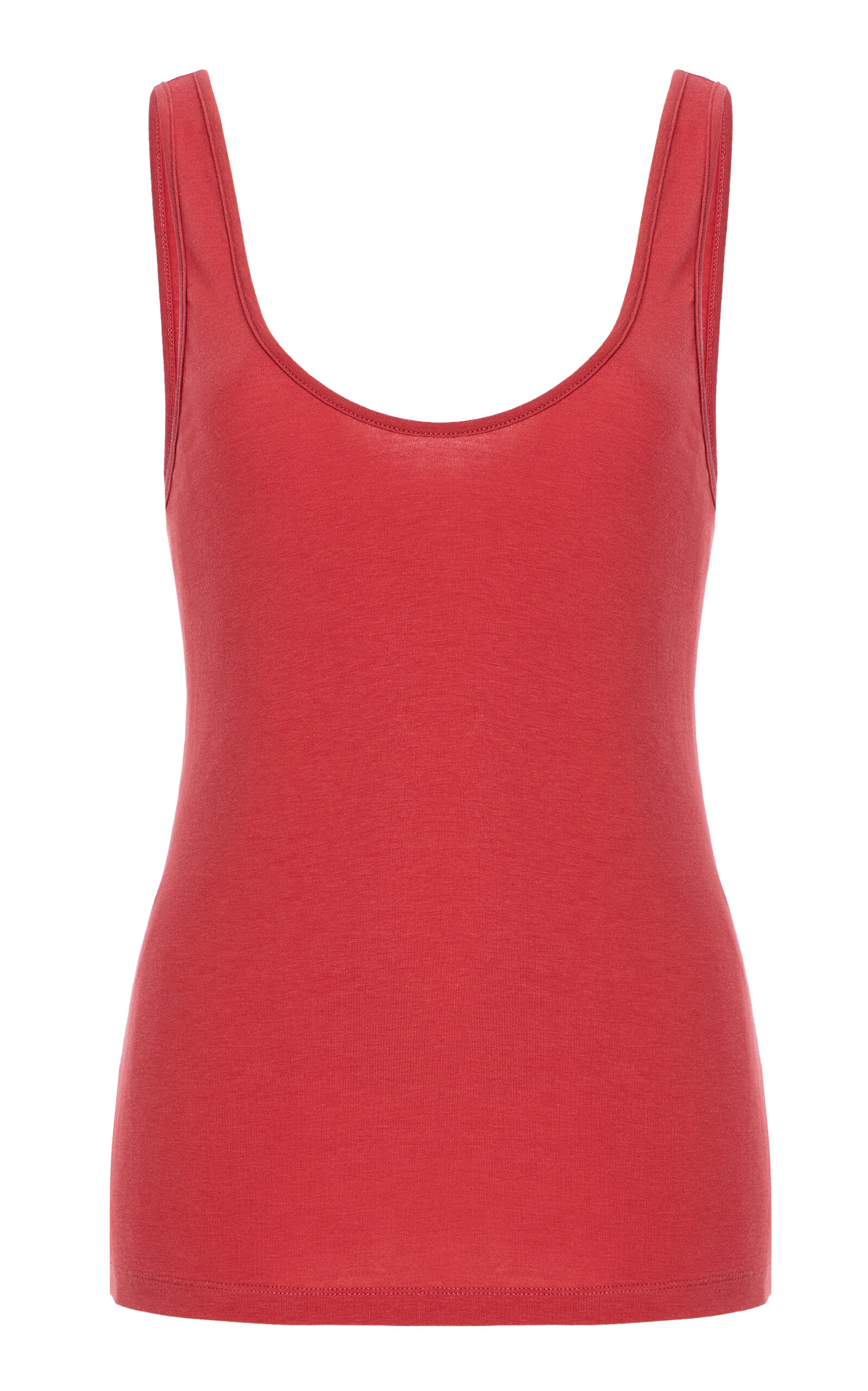 Another Tomorrow Slim Cotton-Blend Tank Top