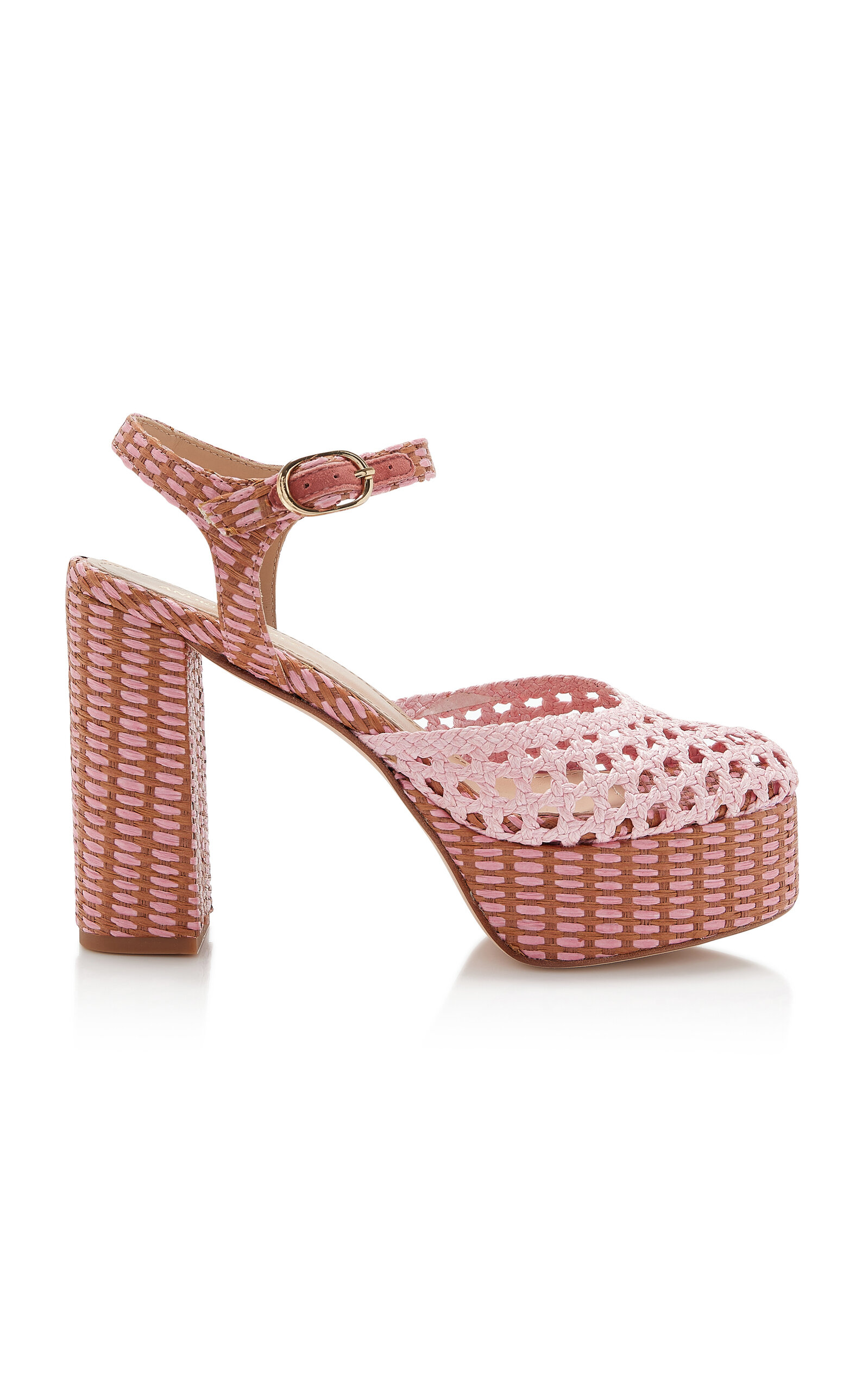 Andrea Gomez Exclusive Beatriz Raffia Platform Sandals