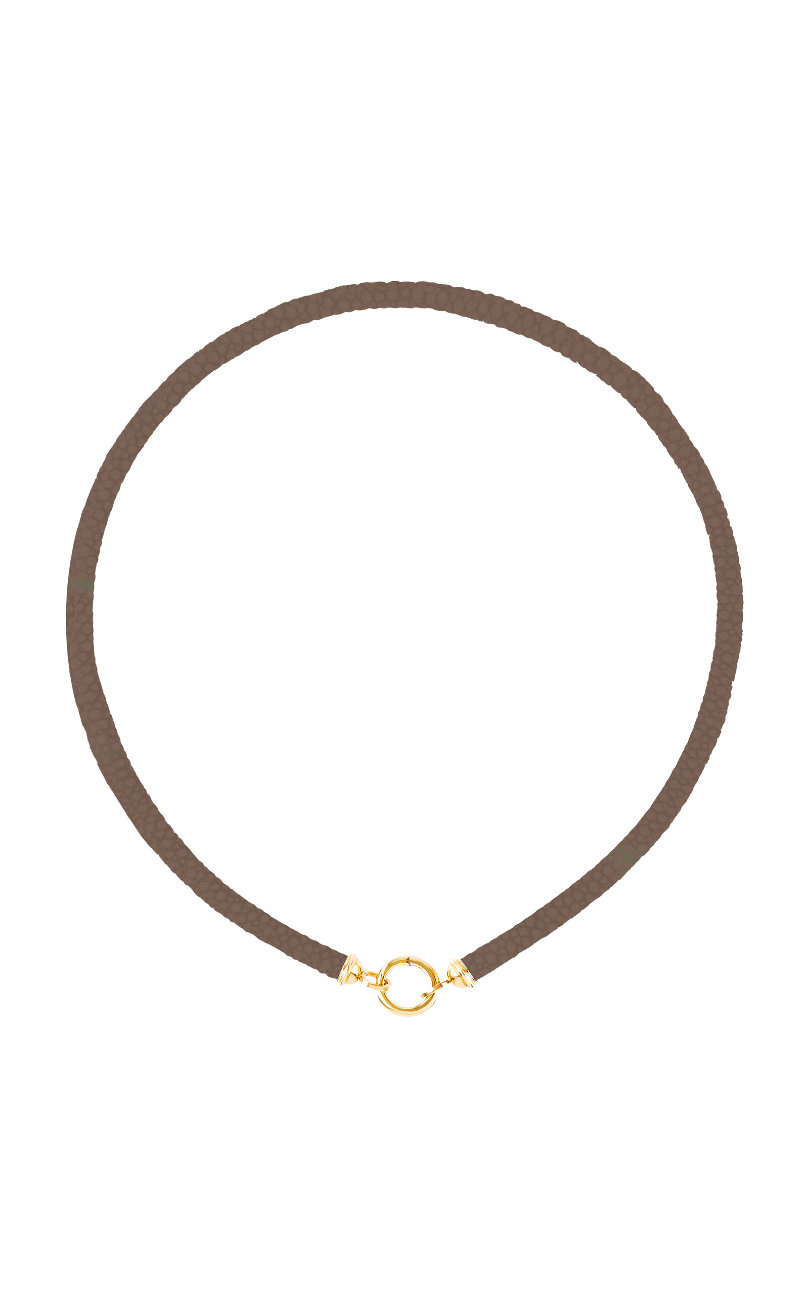 Mason And Books Stingray Torque 14k Yellow Gold Necklace In Brown