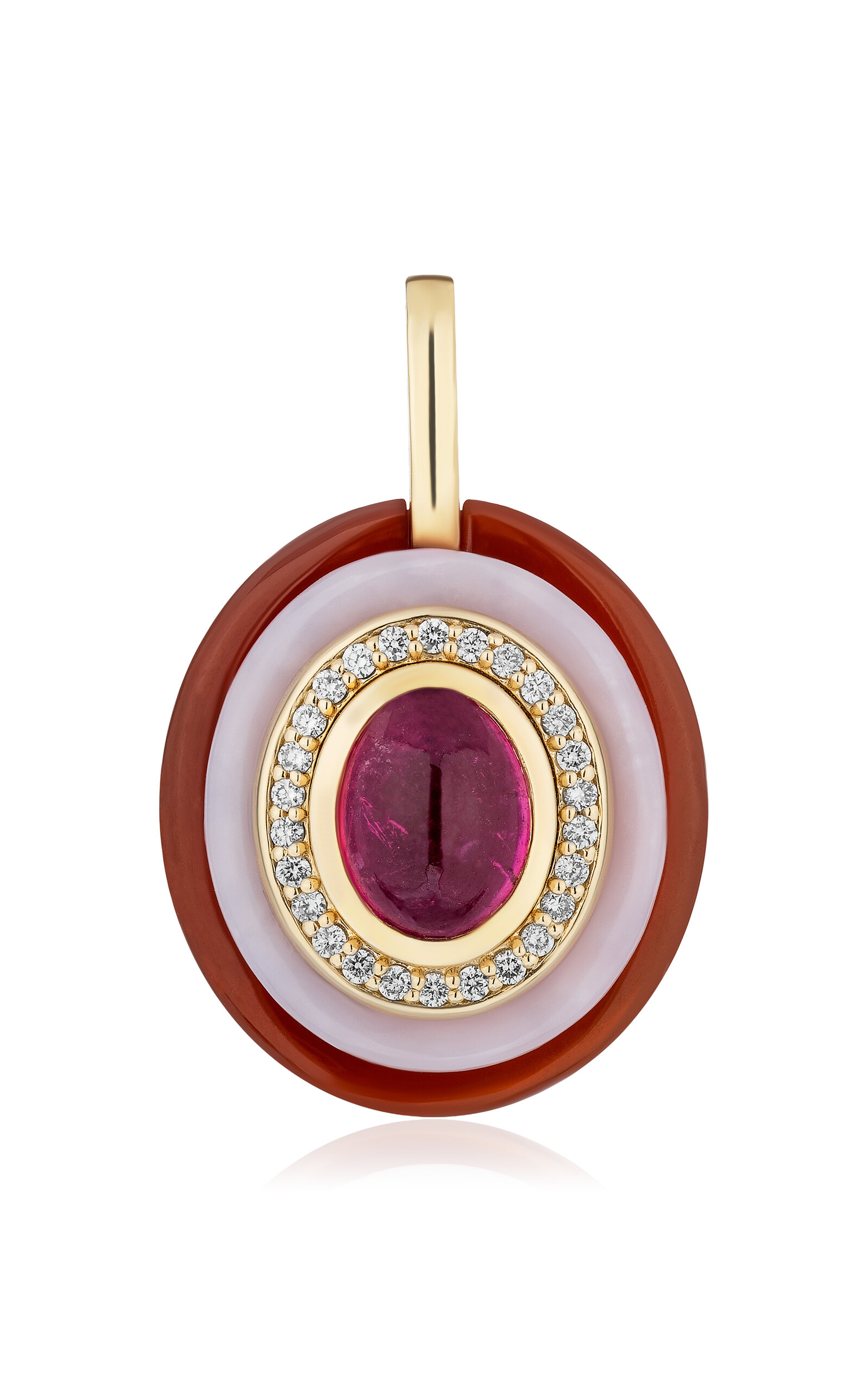 Mason And Books Layer Cake 14k Yellow Gold Topaz Pendant In Multi