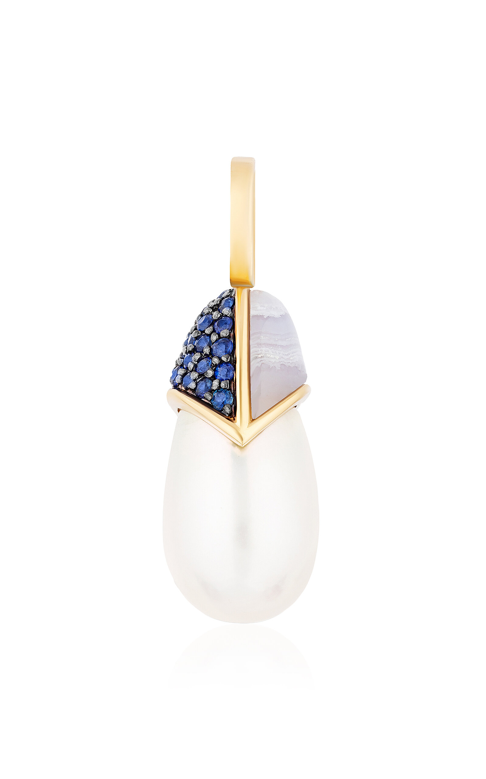 Mason And Books Scottie Pearl 14k Yellow Gold Pendant In Multi