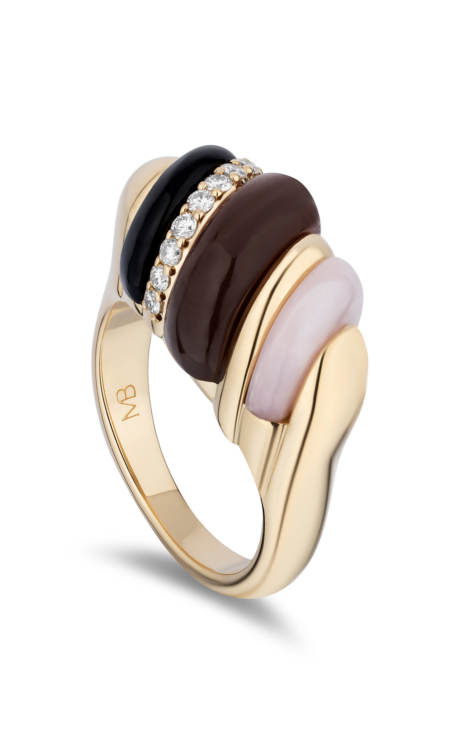 Mason And Books Turritella 14k Yellow Gold Multi-stone Ring In Multi