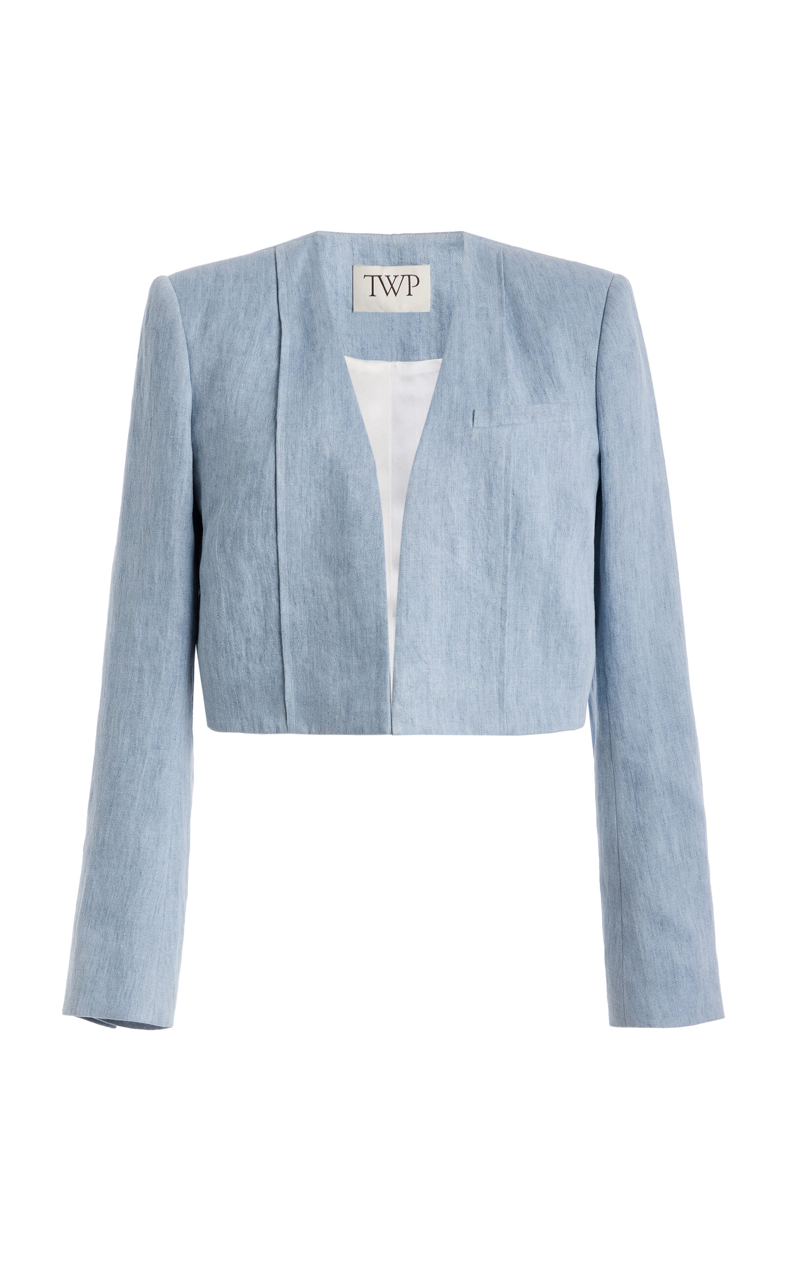 TWP Drink at Costes Woven Blazer - Light Blue