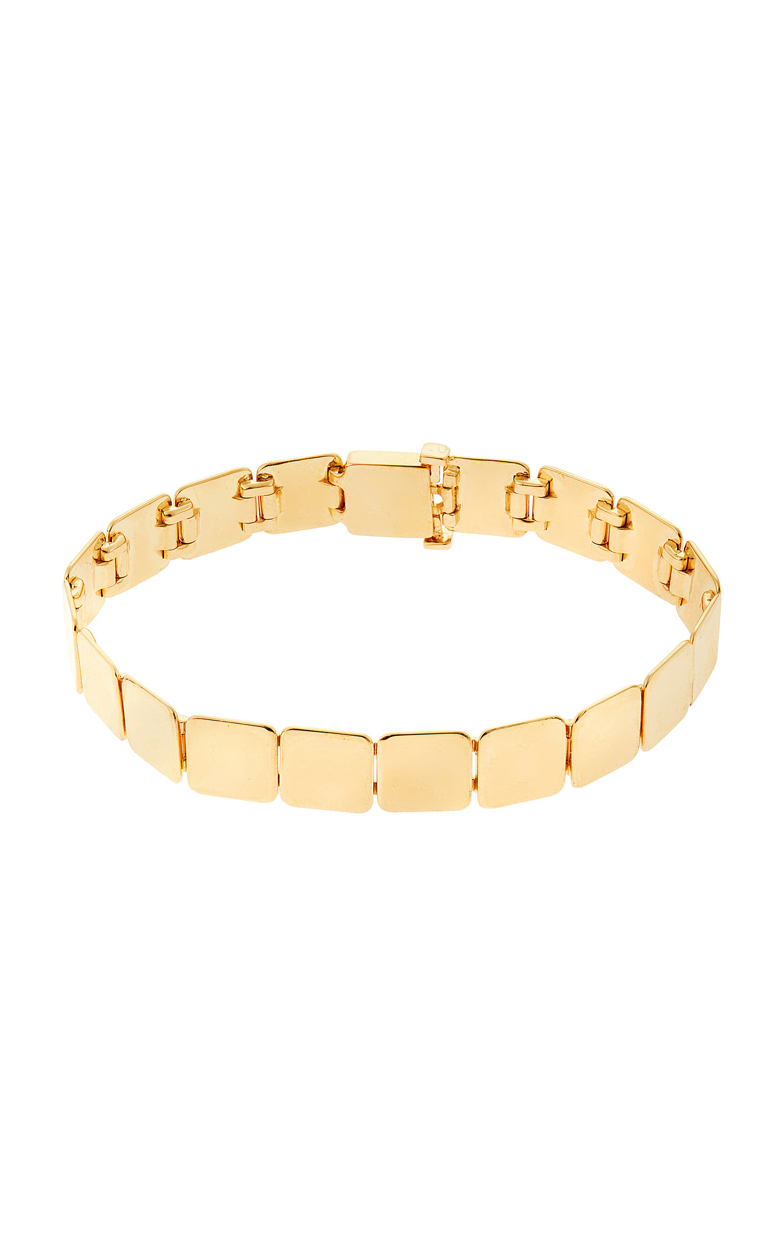 18K Yellow Gold Large Tile Single Bracelet