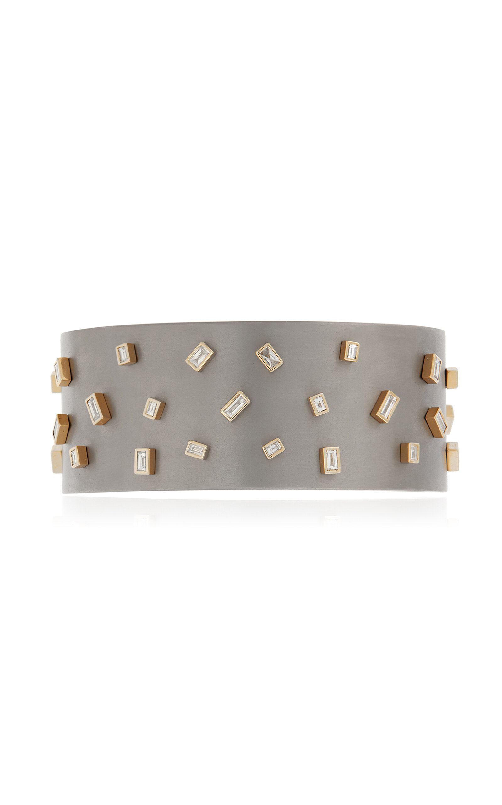 18K Yellow Gold Baguette Sprinkles Titan Cuff