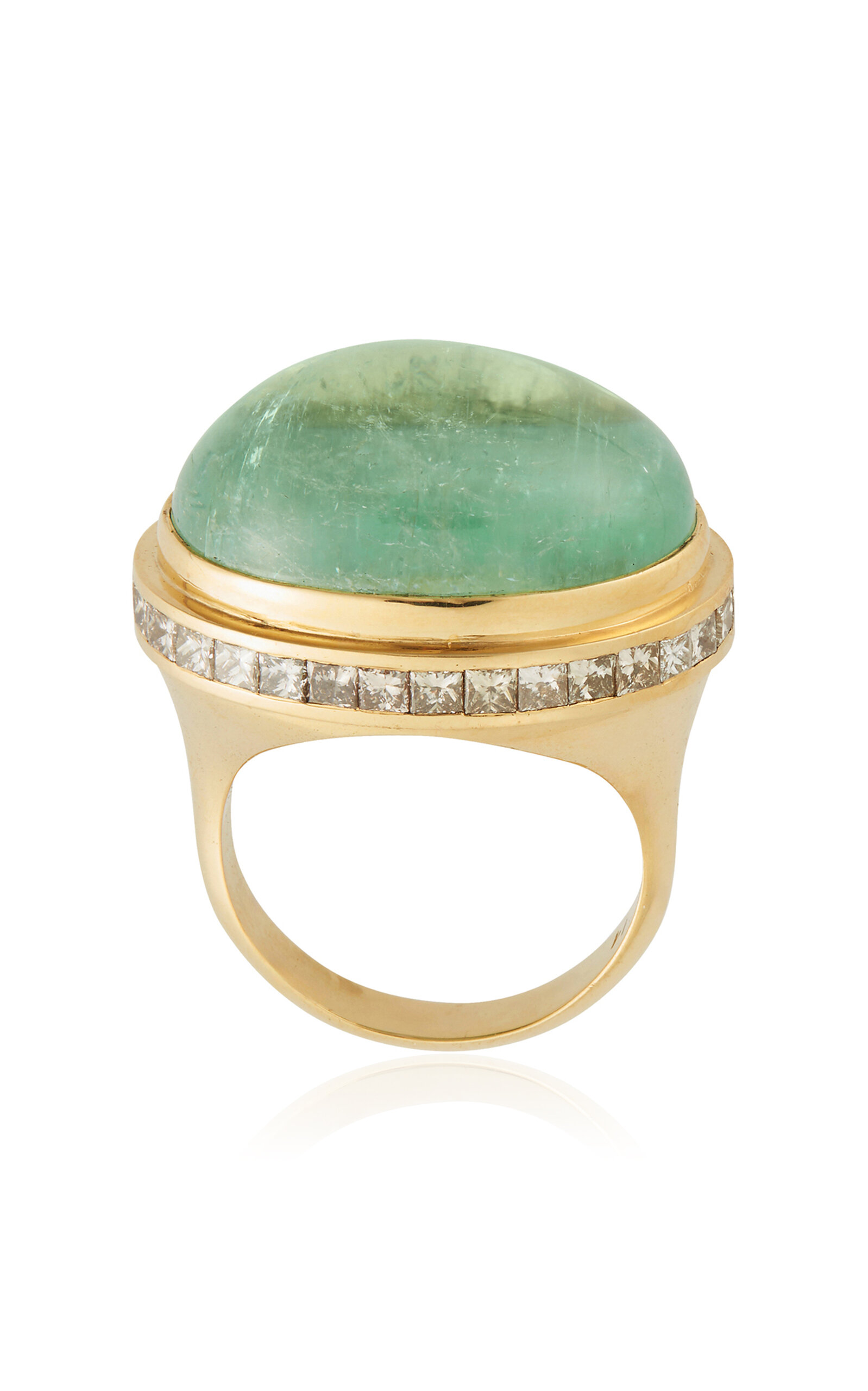 18K Yellow Gold Aurora Tourmaline Ring