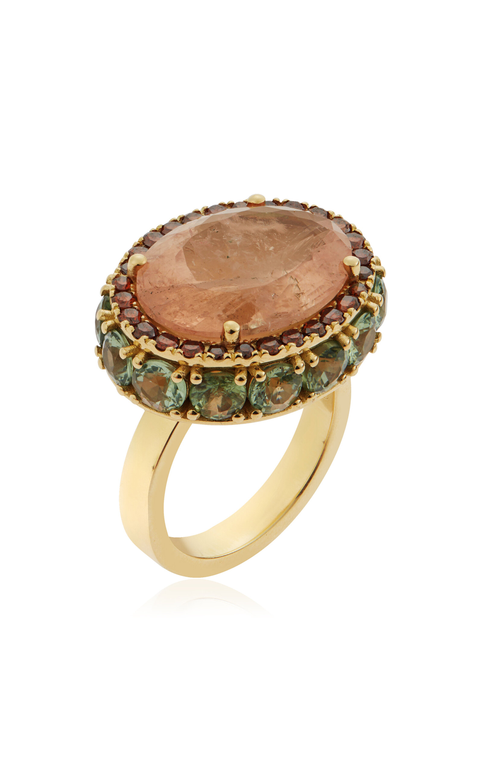 18K Yellow Gold Morganite Twilight Ring