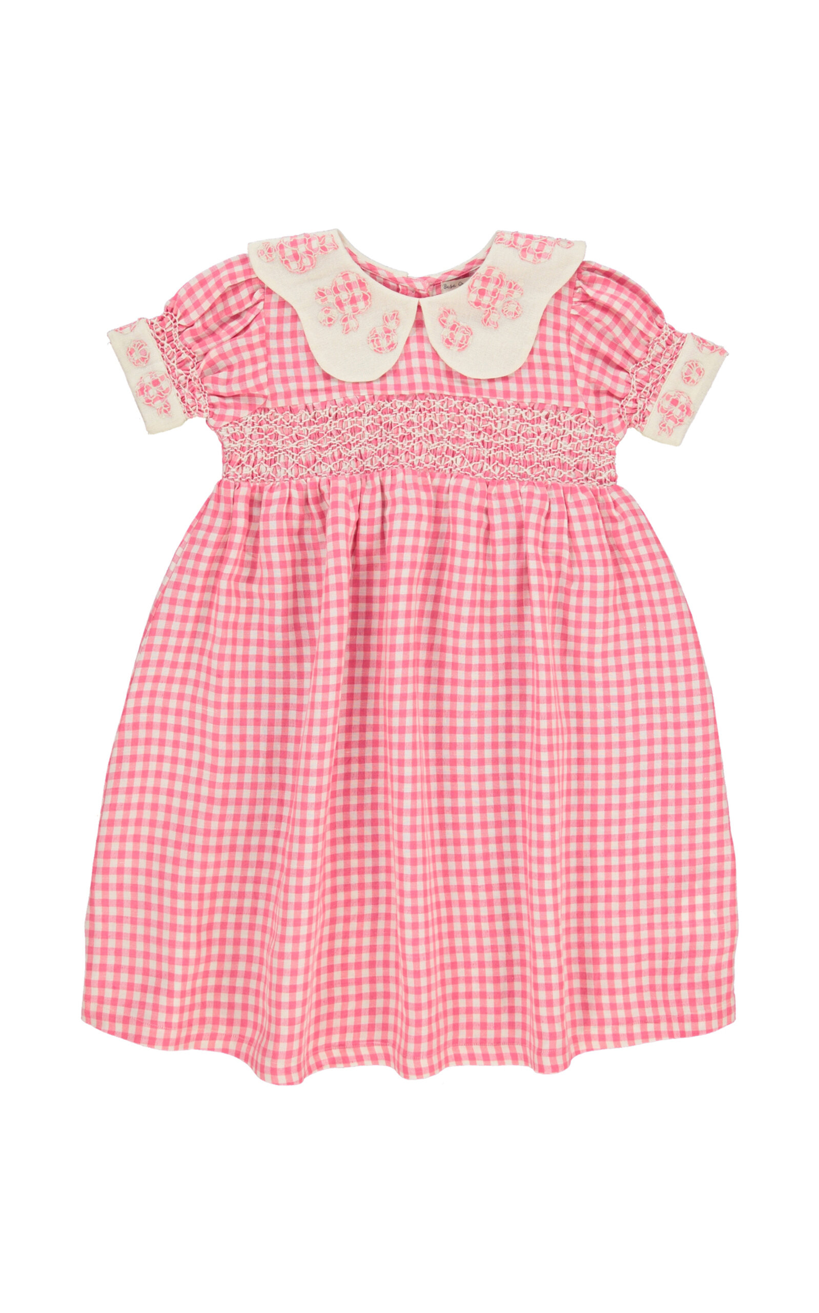 Bebe Organic Bella Kids'Gingham Cotton-Linen Dress