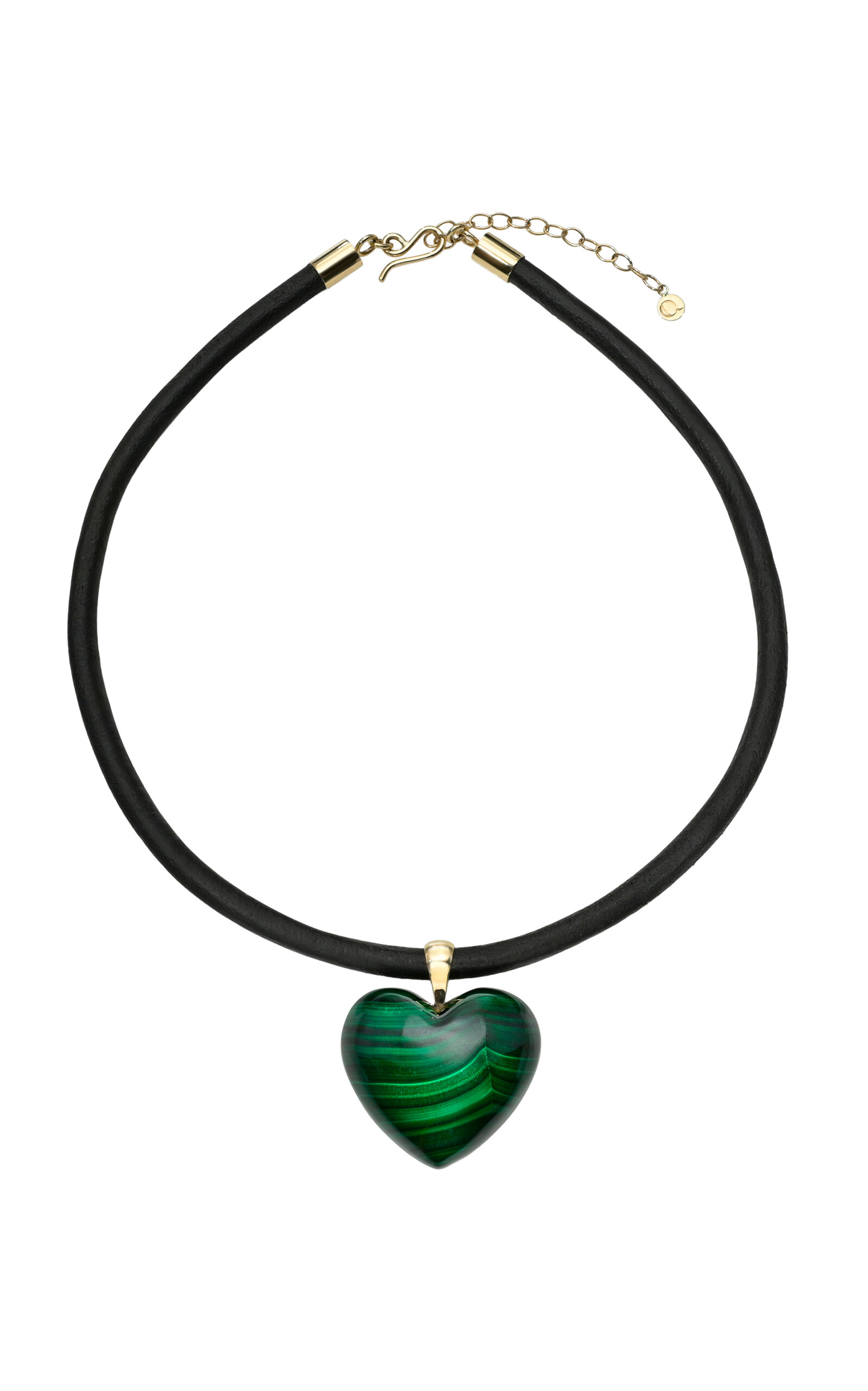 14K Yellow Gold Malachite Necklace
