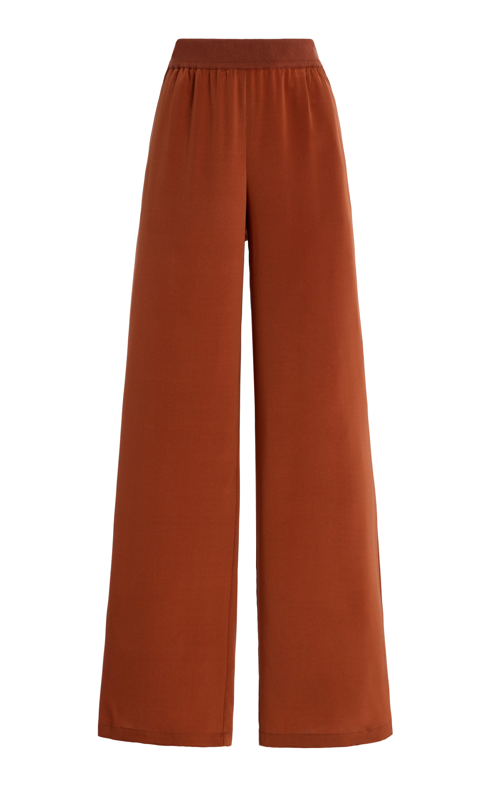 Lafayette 148 Riverside Silk-Georgette Pants - Red