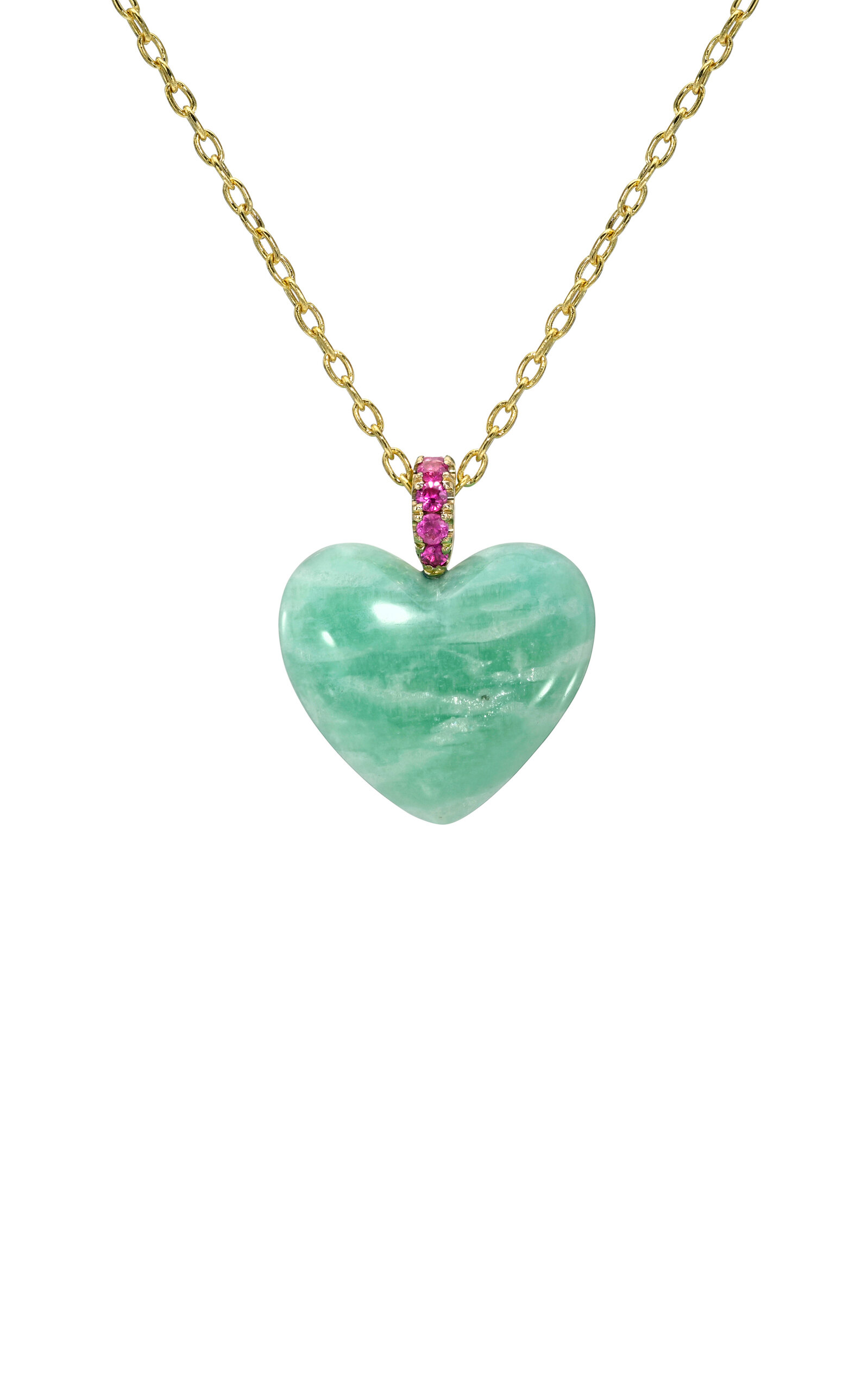 14K Yellow Gold Amazonite Pendant