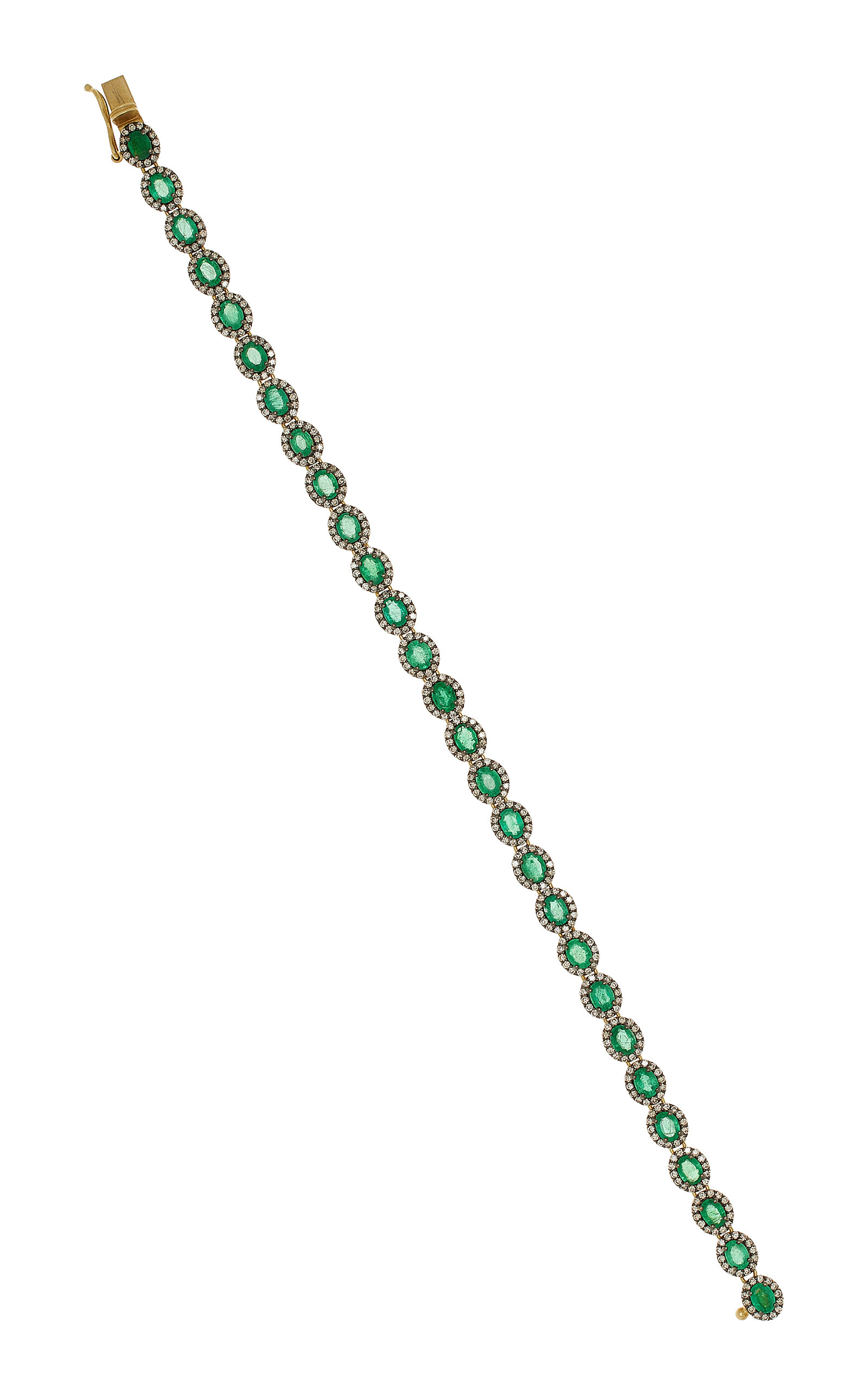 Mini Rajasthan 18K Yellow Gold Emerald Bracelet