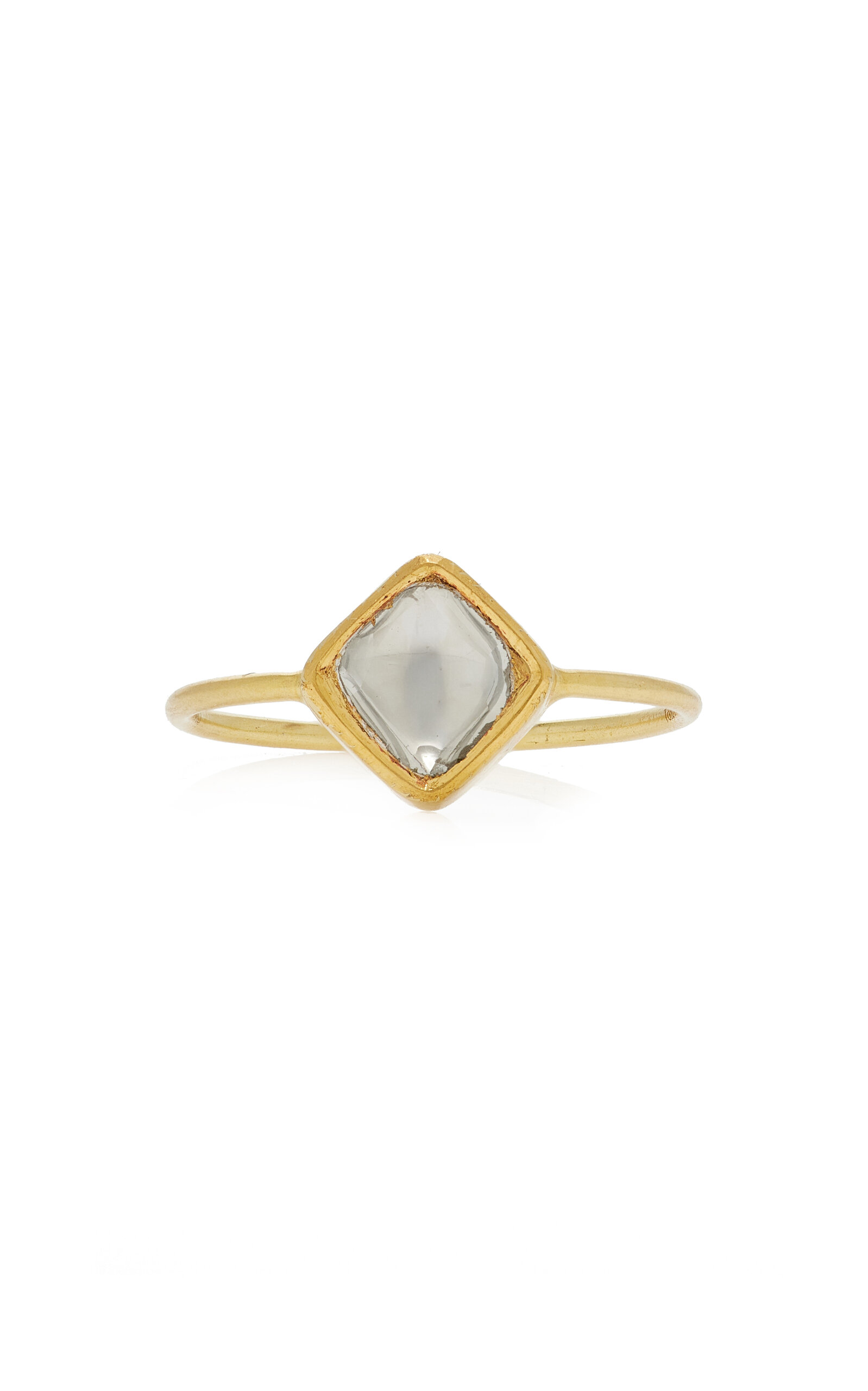 Kundan 18K Yellow Gold Vintage Diamond Ring