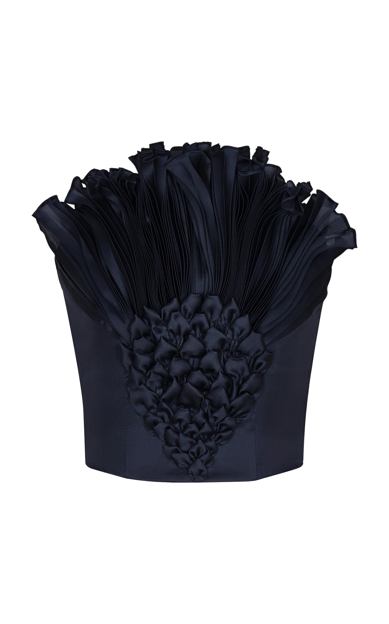 Andres Otalora Talauma Pleated Silk-organza Top