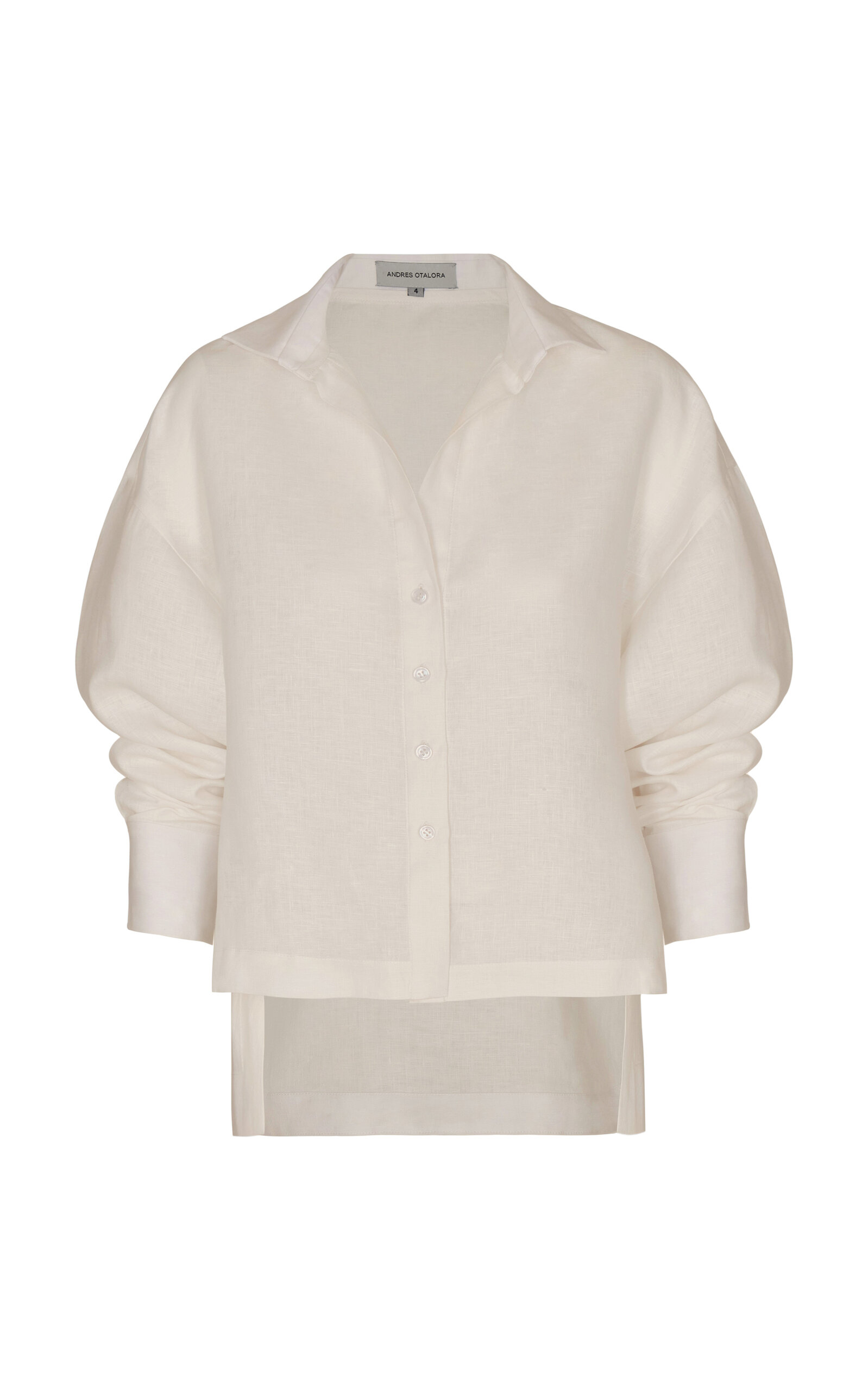 Andres Otalora Si Sabes Button-Down Linen Shirt