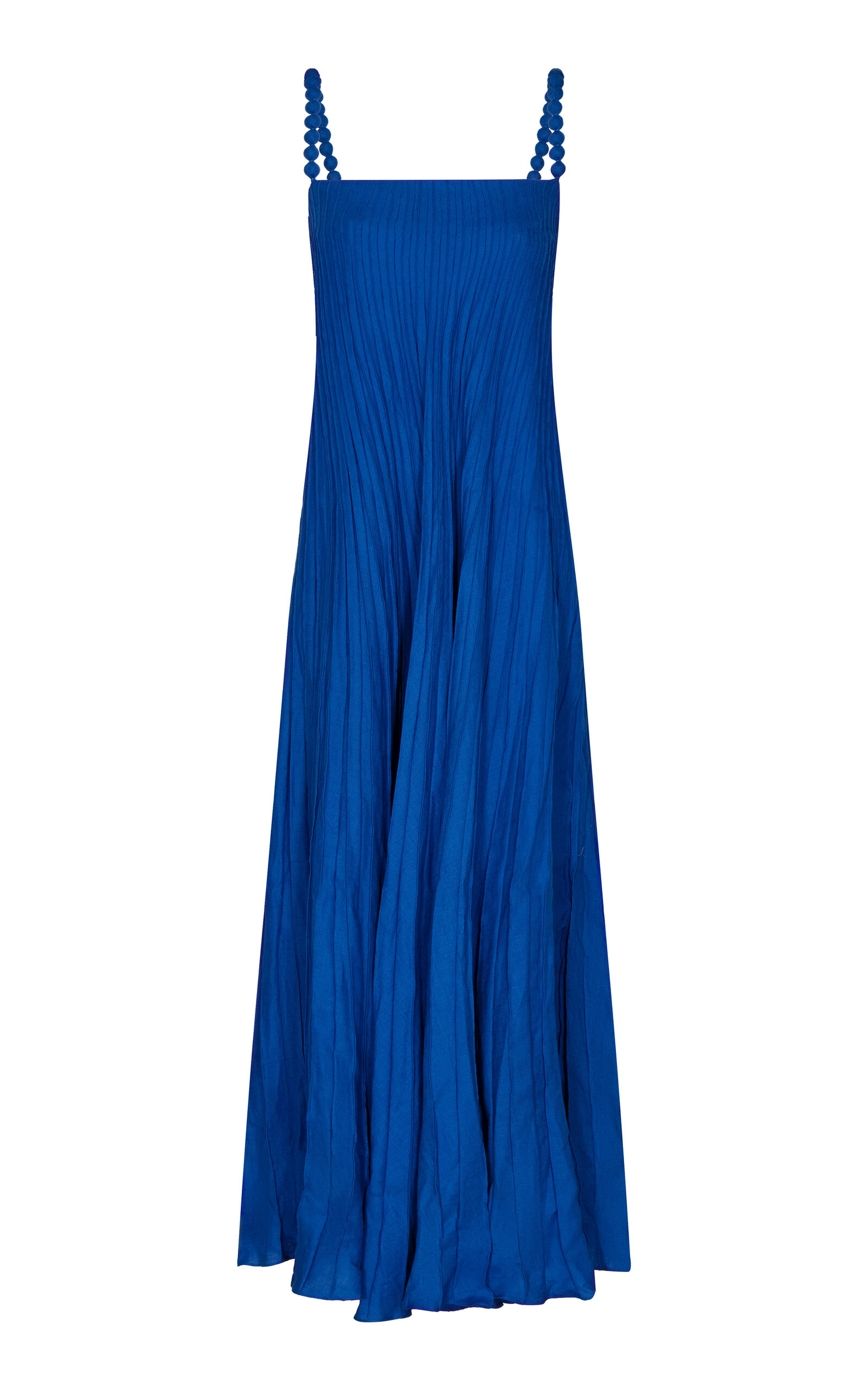 Andres Otalora Un Ritmo Pleated Linen Maxi Dress