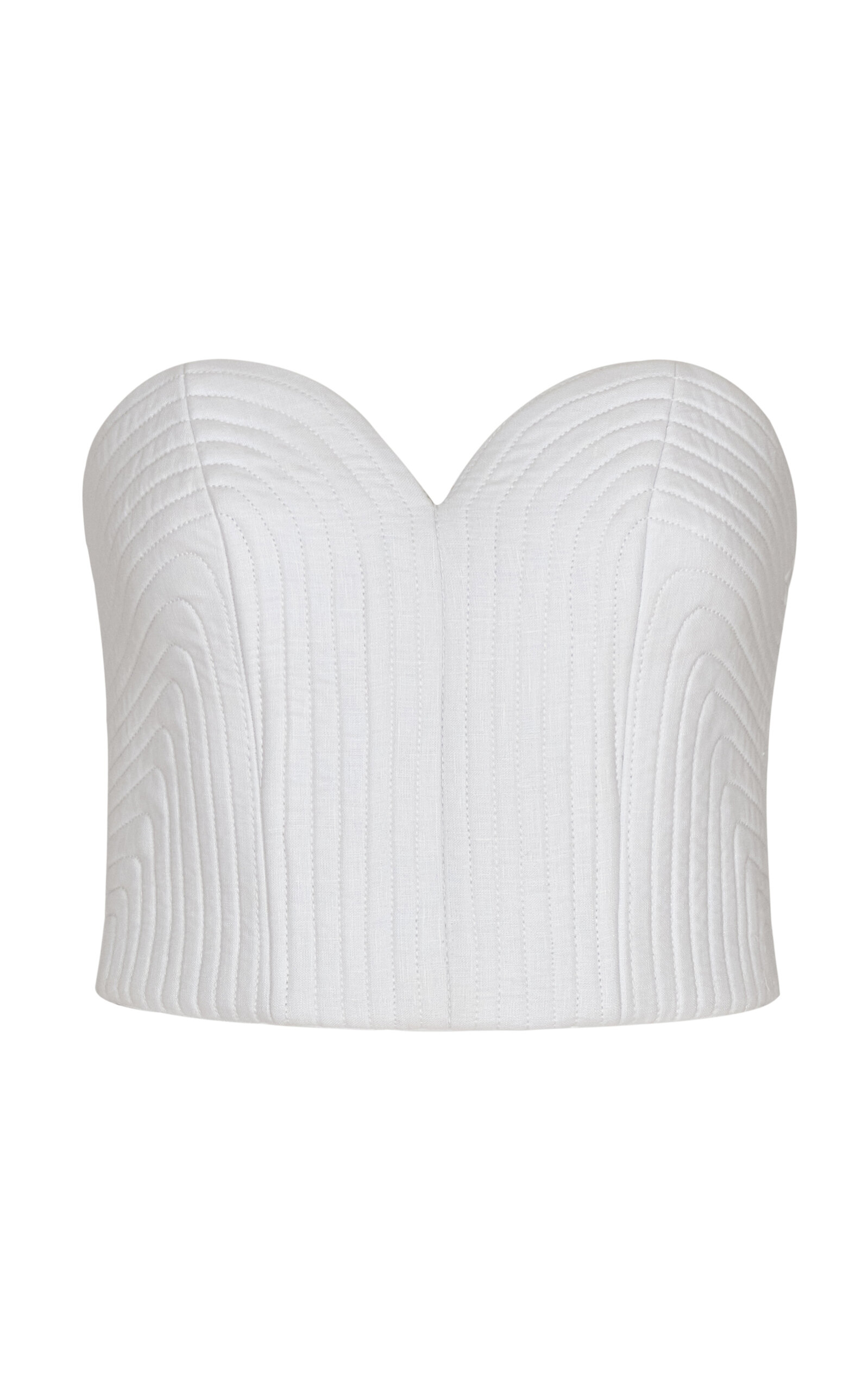 Andres Otalora De Sal Strapless Linen Top