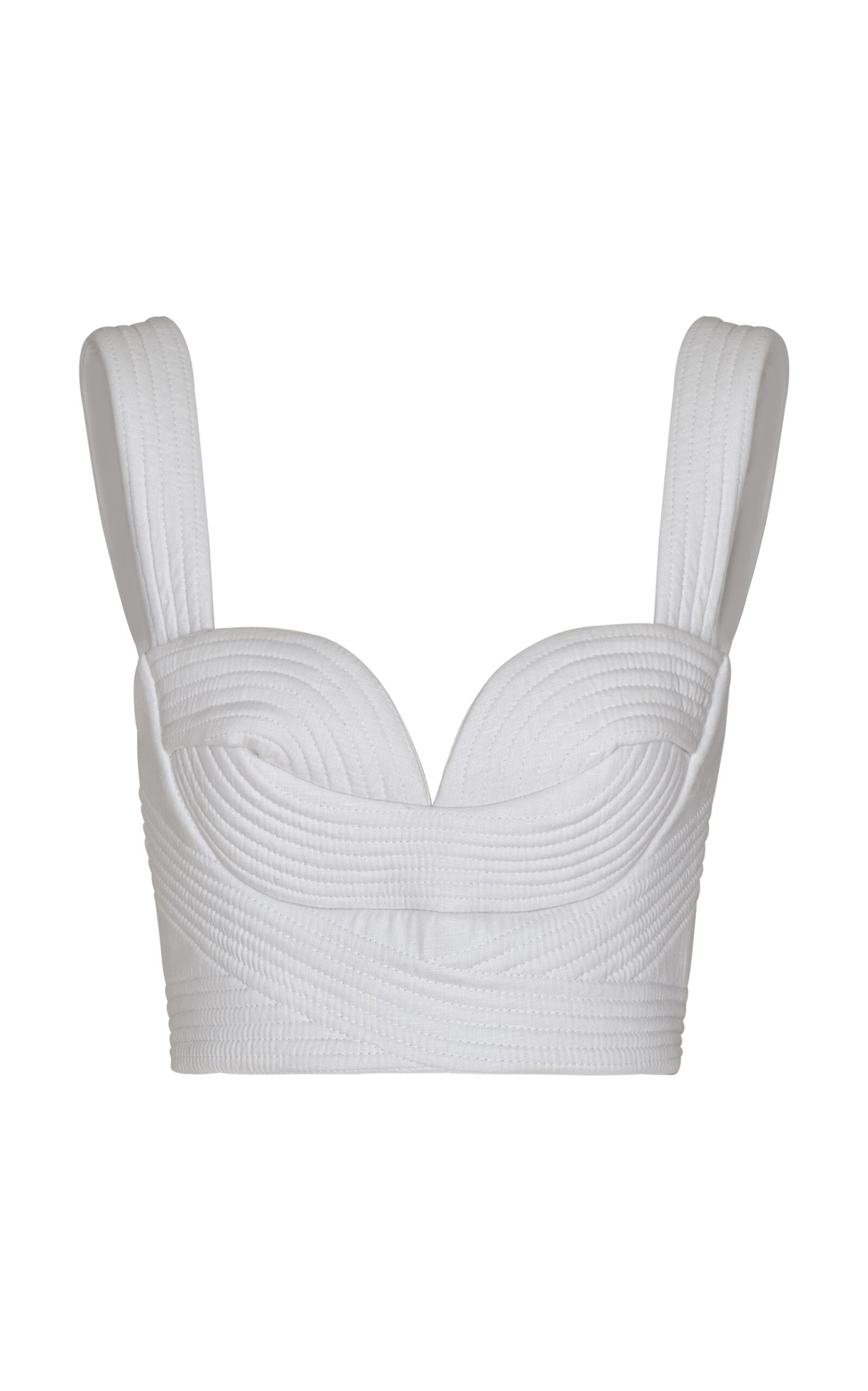Andres Otalora A Tu Lado Cropped Linen Top