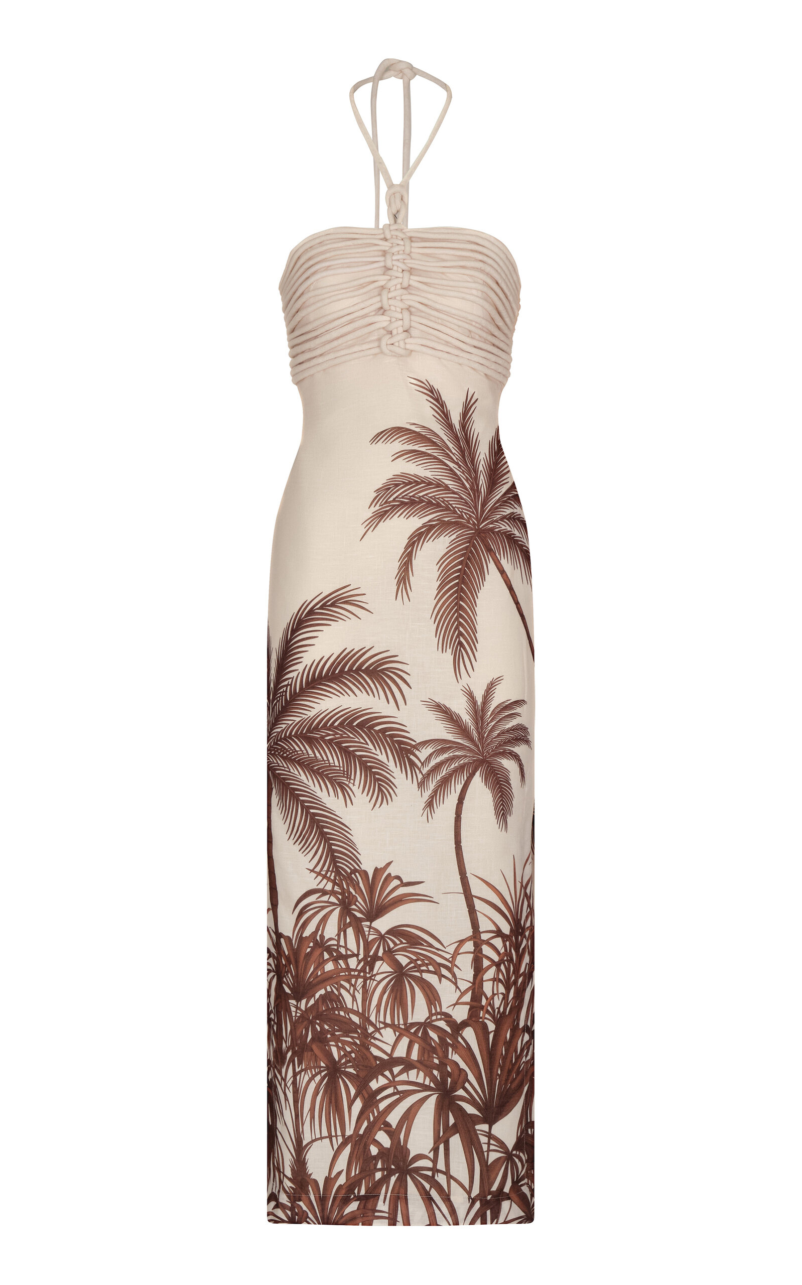 Andres Otalora Mezcalitos Printed Linen Midi Dress