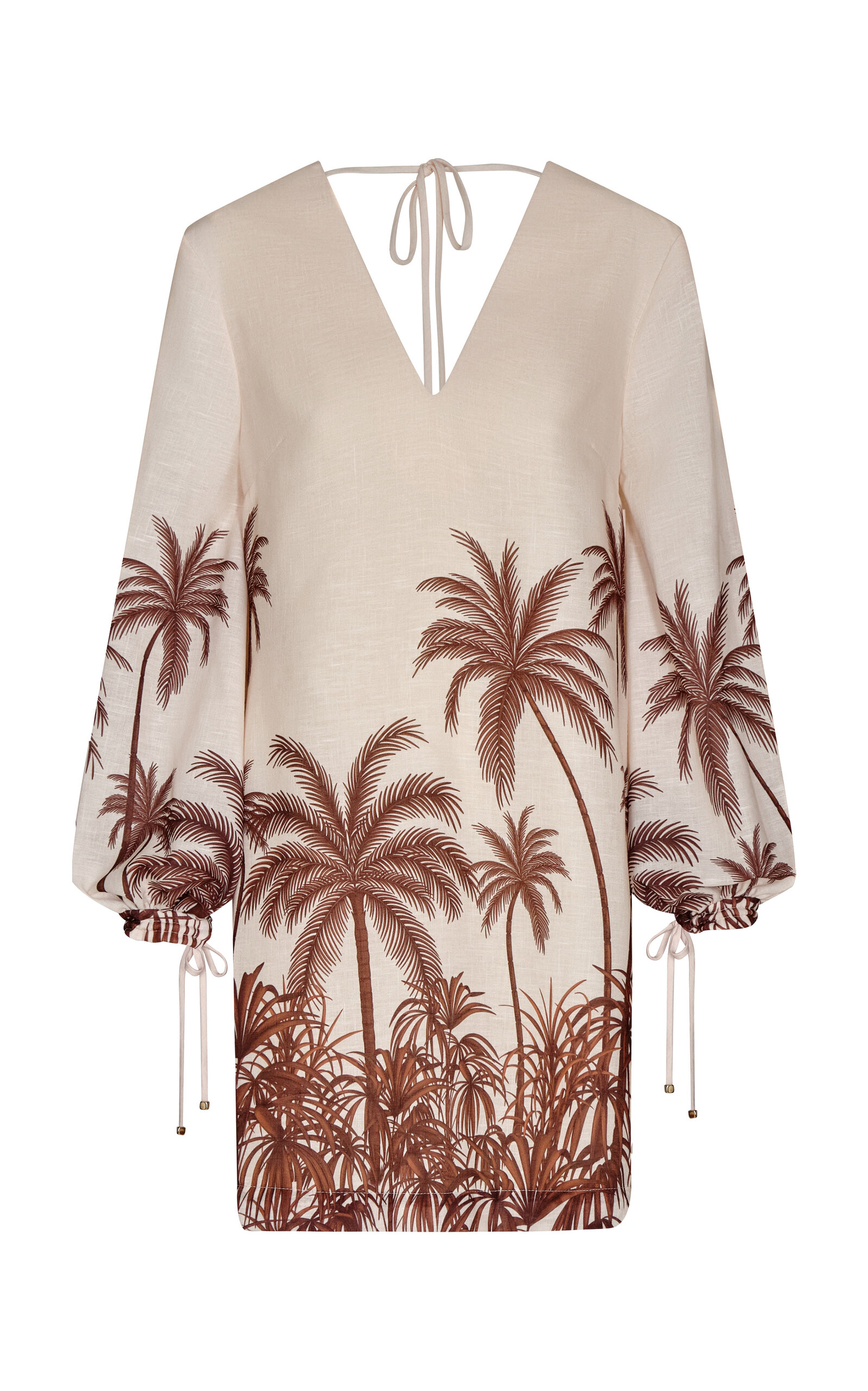 Andres Otalora Y El Mar Printed Linen Mini Dress