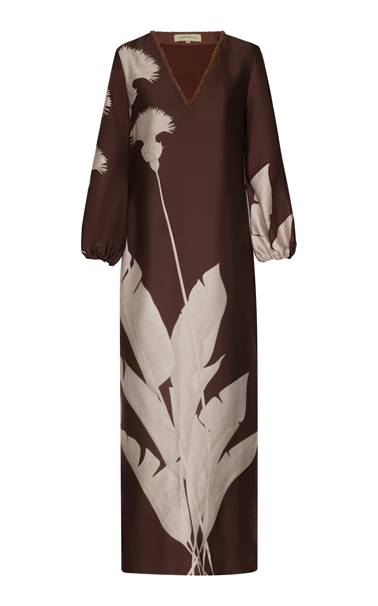 Andres Otalora Palmas Printed Satin Tunic - Women's Clothing