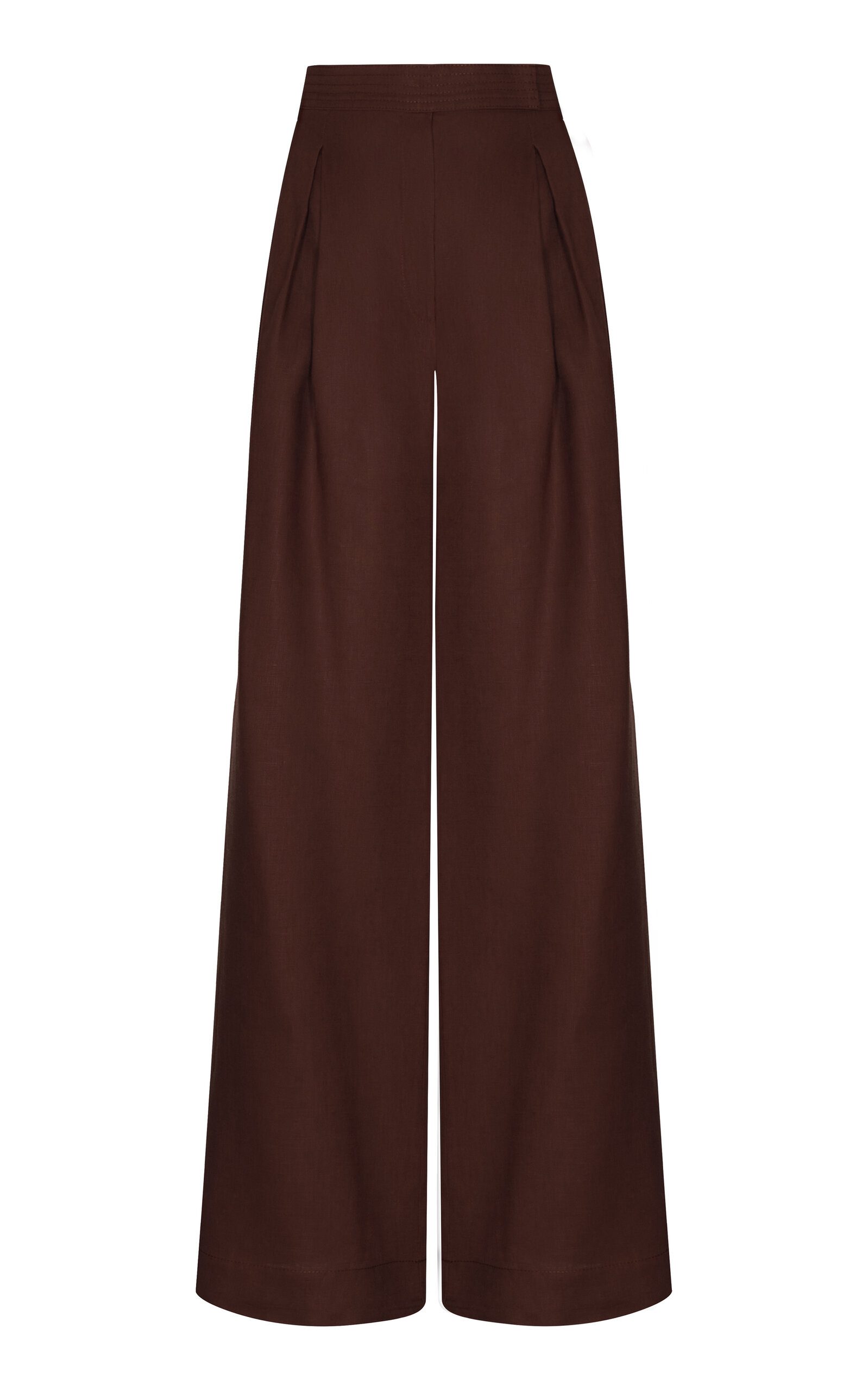 Andres Otalora Desperte Pleated Linen Wide-Leg Pants