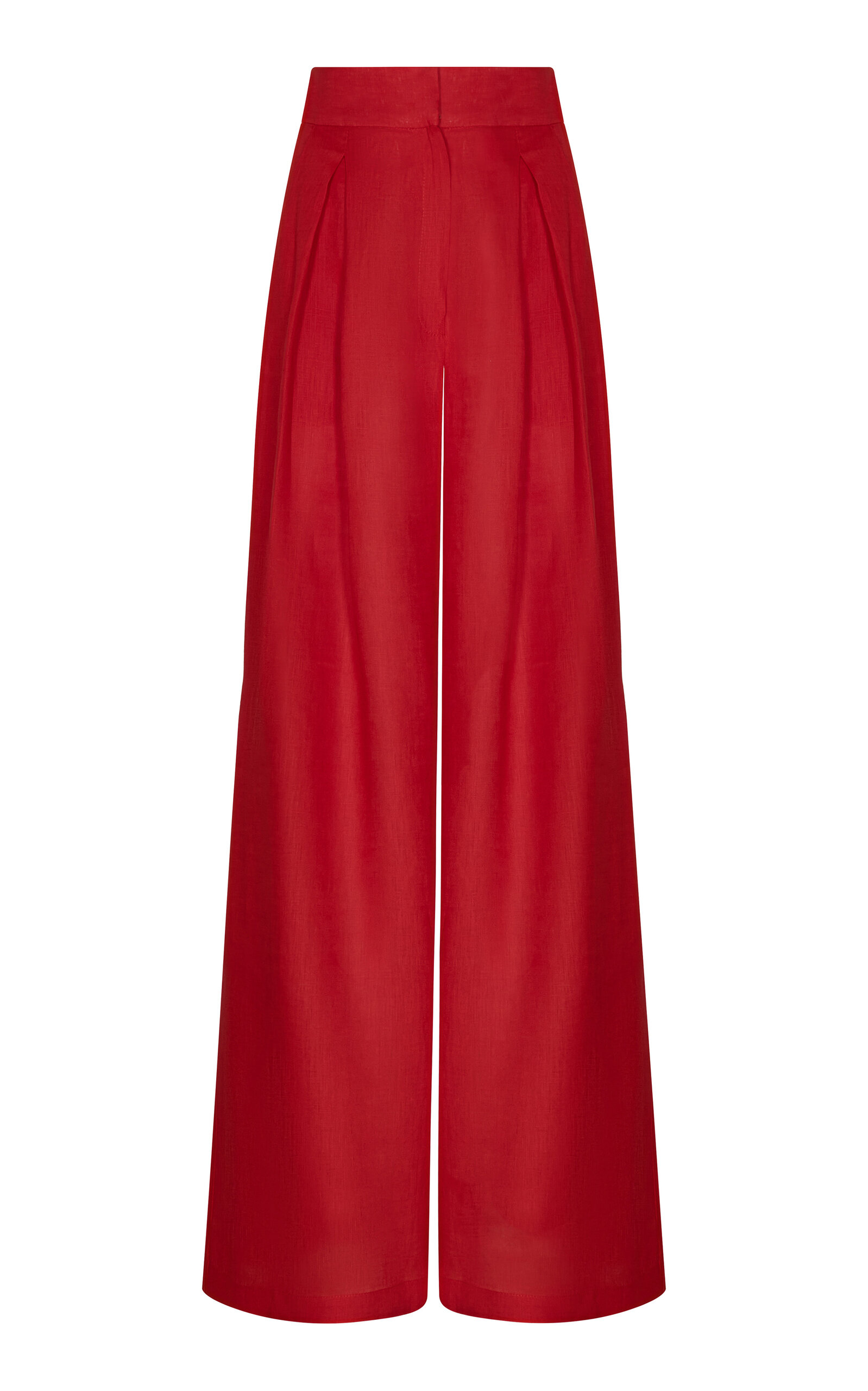 Andres Otalora Desperte Pleated Linen Wide-leg Pants