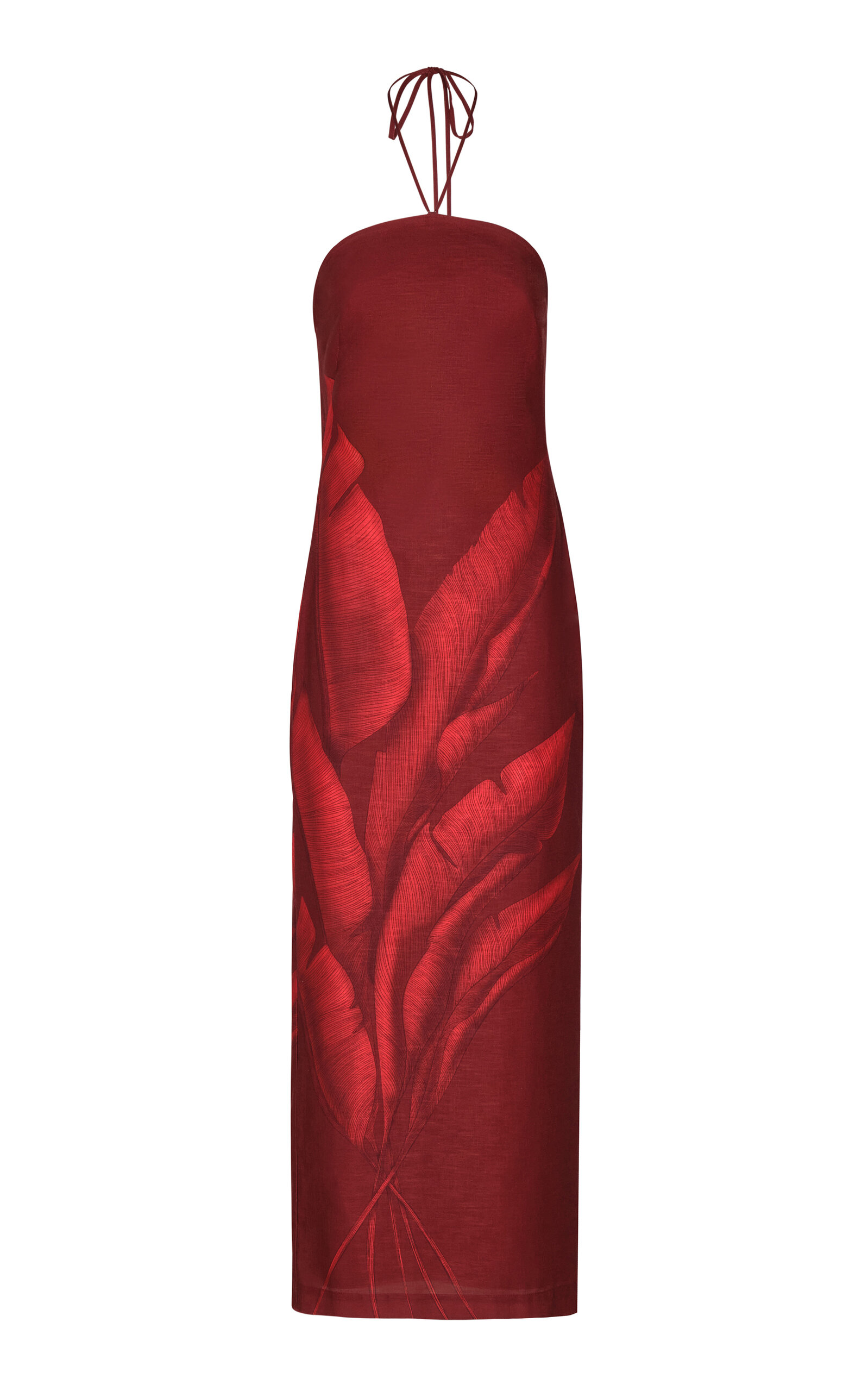 Andres Otalora Costera Printed Linen Maxi Dress