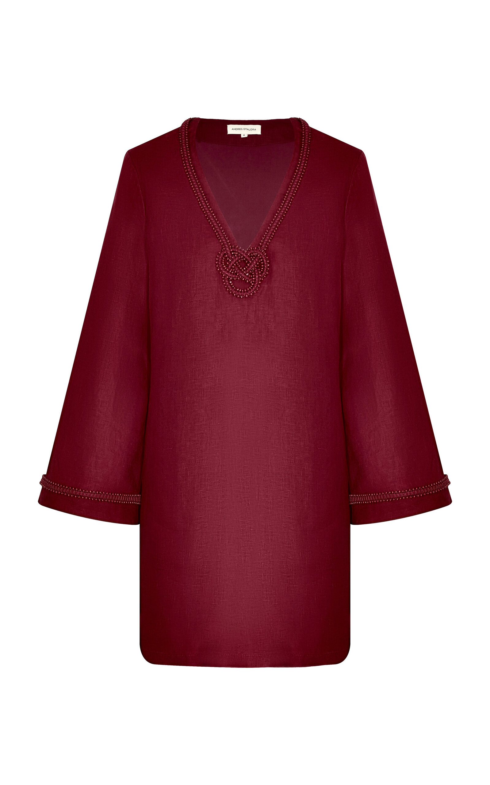 Andres Otalora Besar El Mar Embellished Linen Tunic