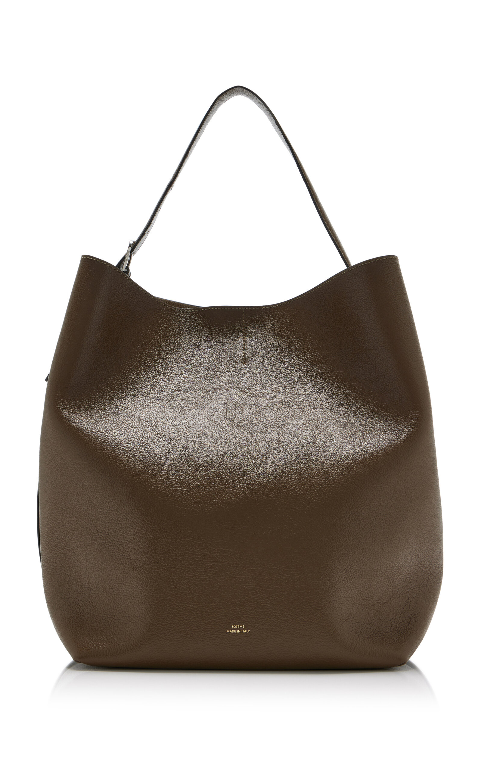 Toteme Belted Grained-Leather Tote