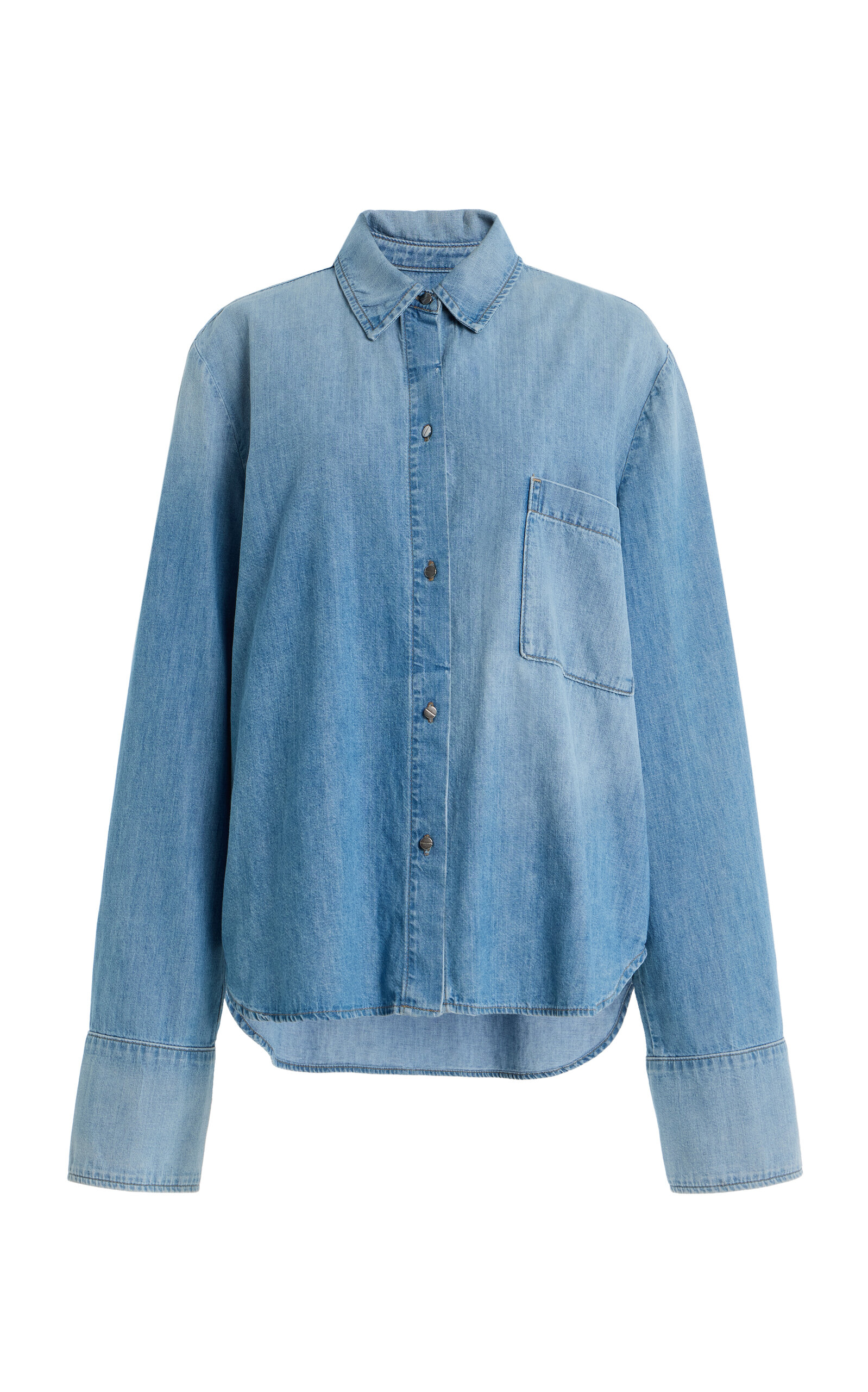 TWP Wilson Cotton Shirt - Blue - XS/S - Women's Clothing